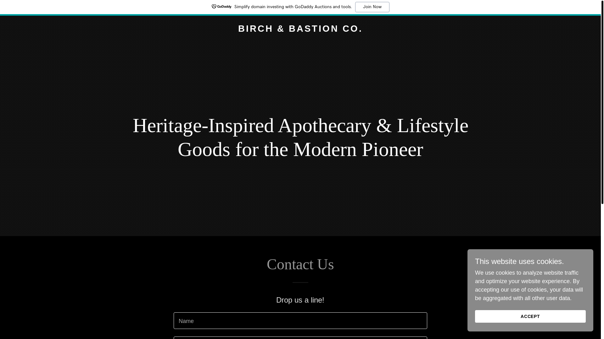 website screenshot of https://birchandbastionco.com.au/