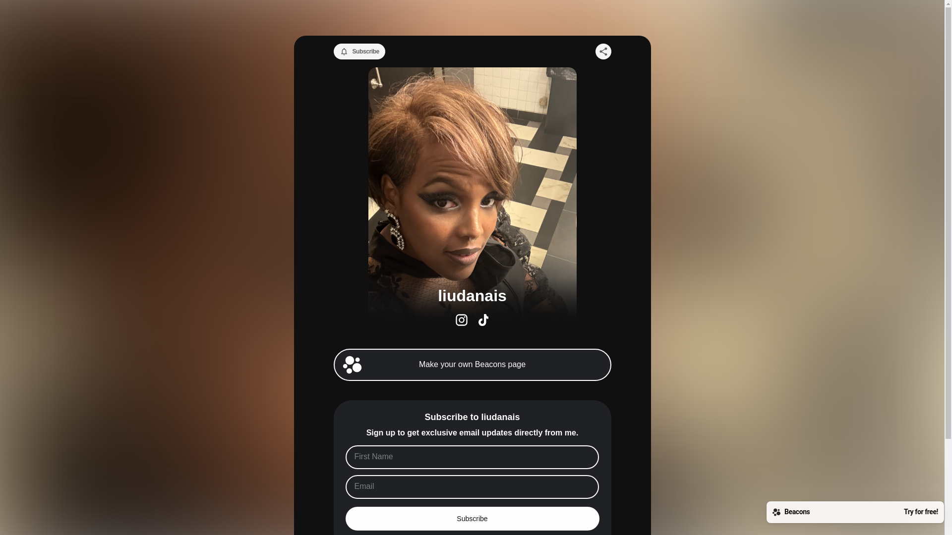 website screenshot of https://liudanais.com/