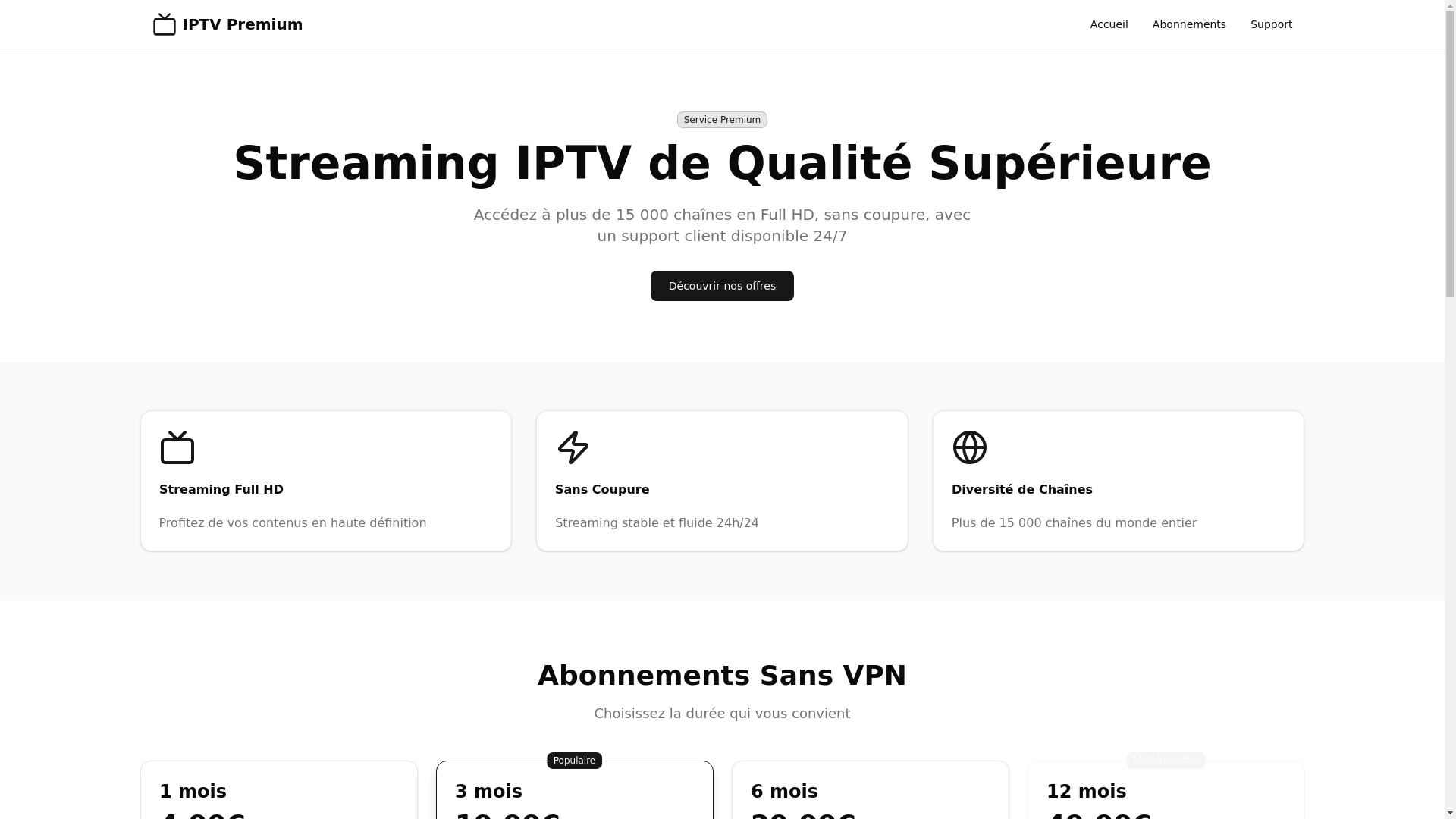 website screenshot of https://iptvabid.com/