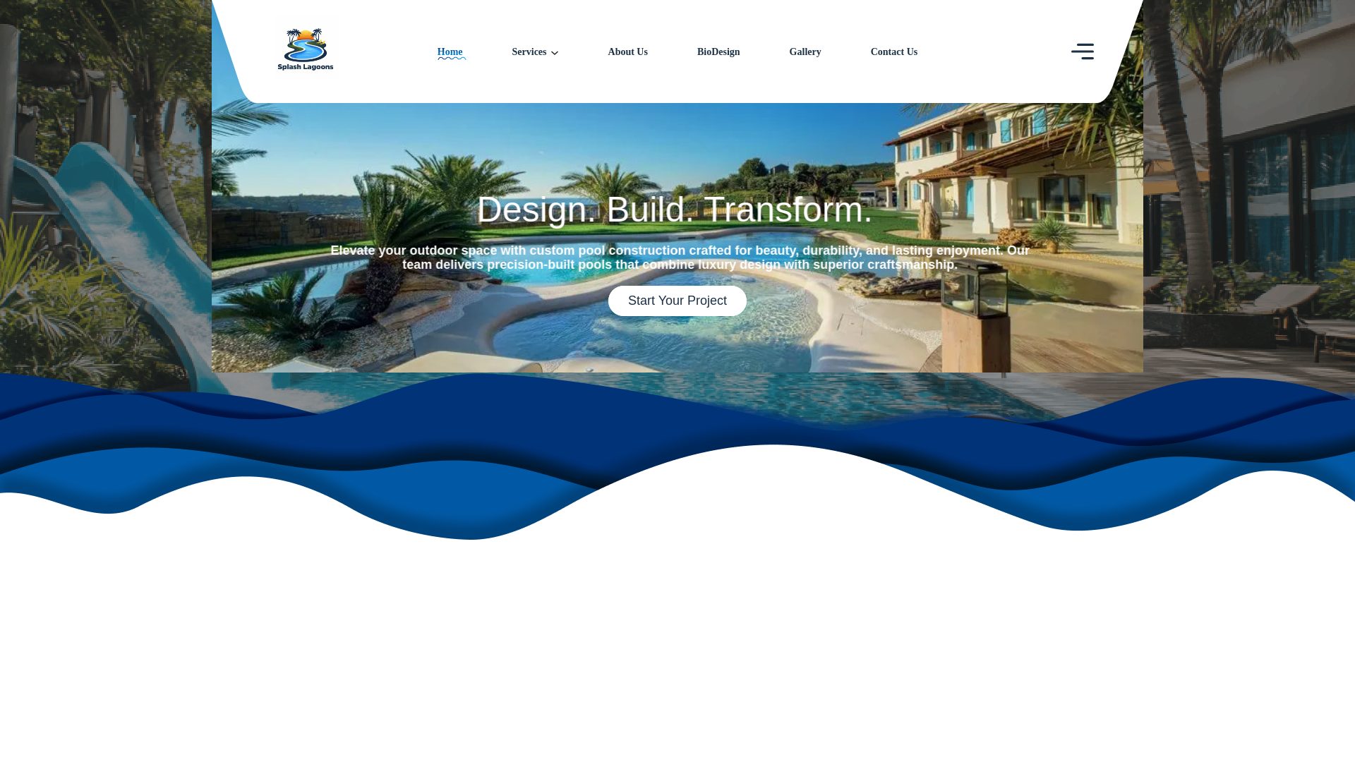 website screenshot of https://splashlagoons.co/