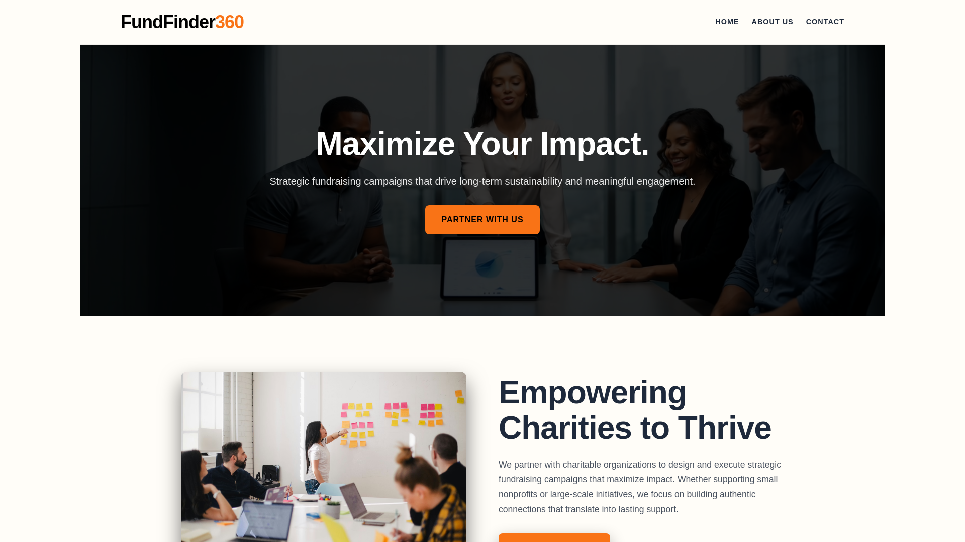 website screenshot of https://fundfinder360.com/