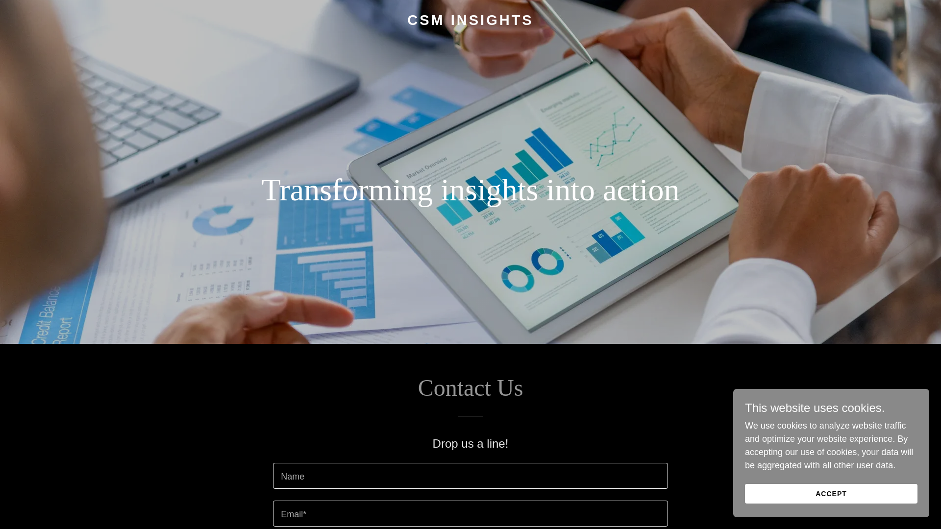 website screenshot of https://csm-insights.com