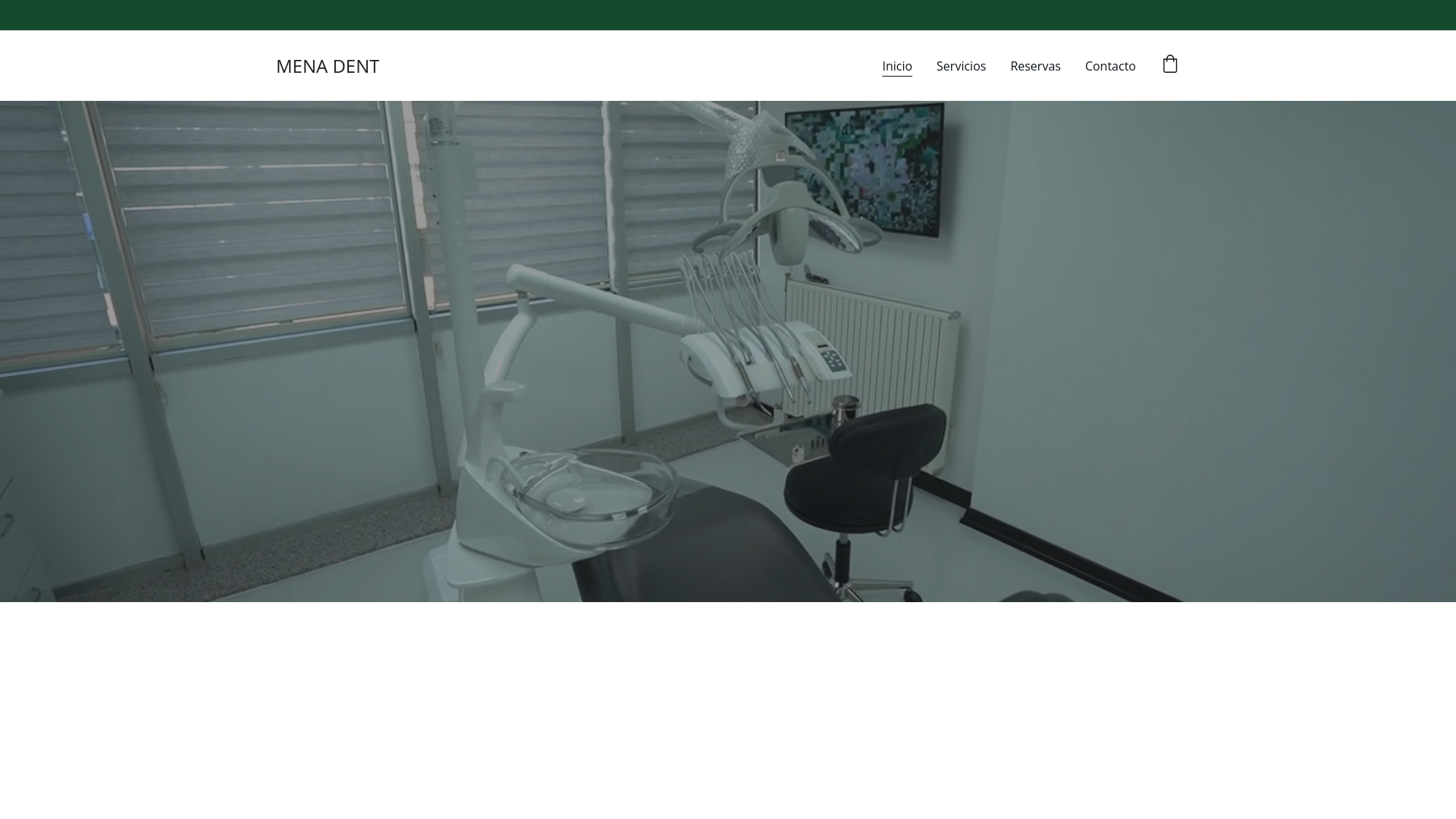 website screenshot of https://clinicadentalmenadent.es
