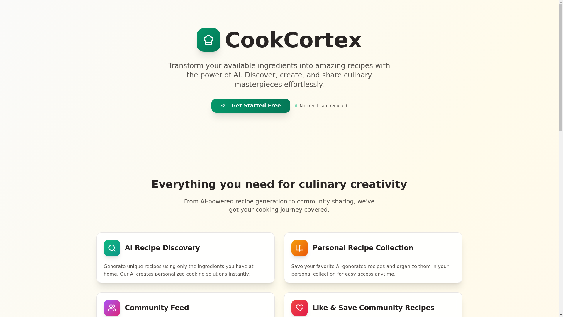 website screenshot of https://cookcortex.com/