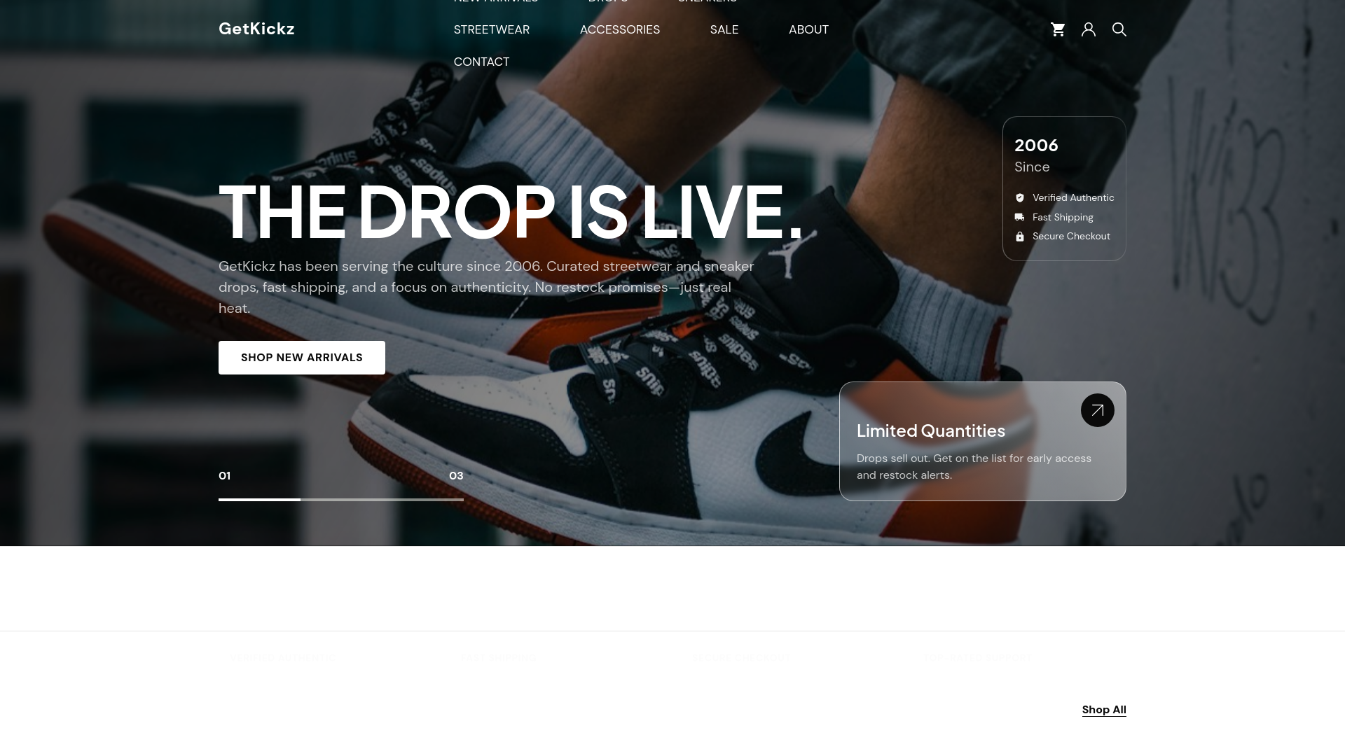 website screenshot of https://getkickz.pages.dev/