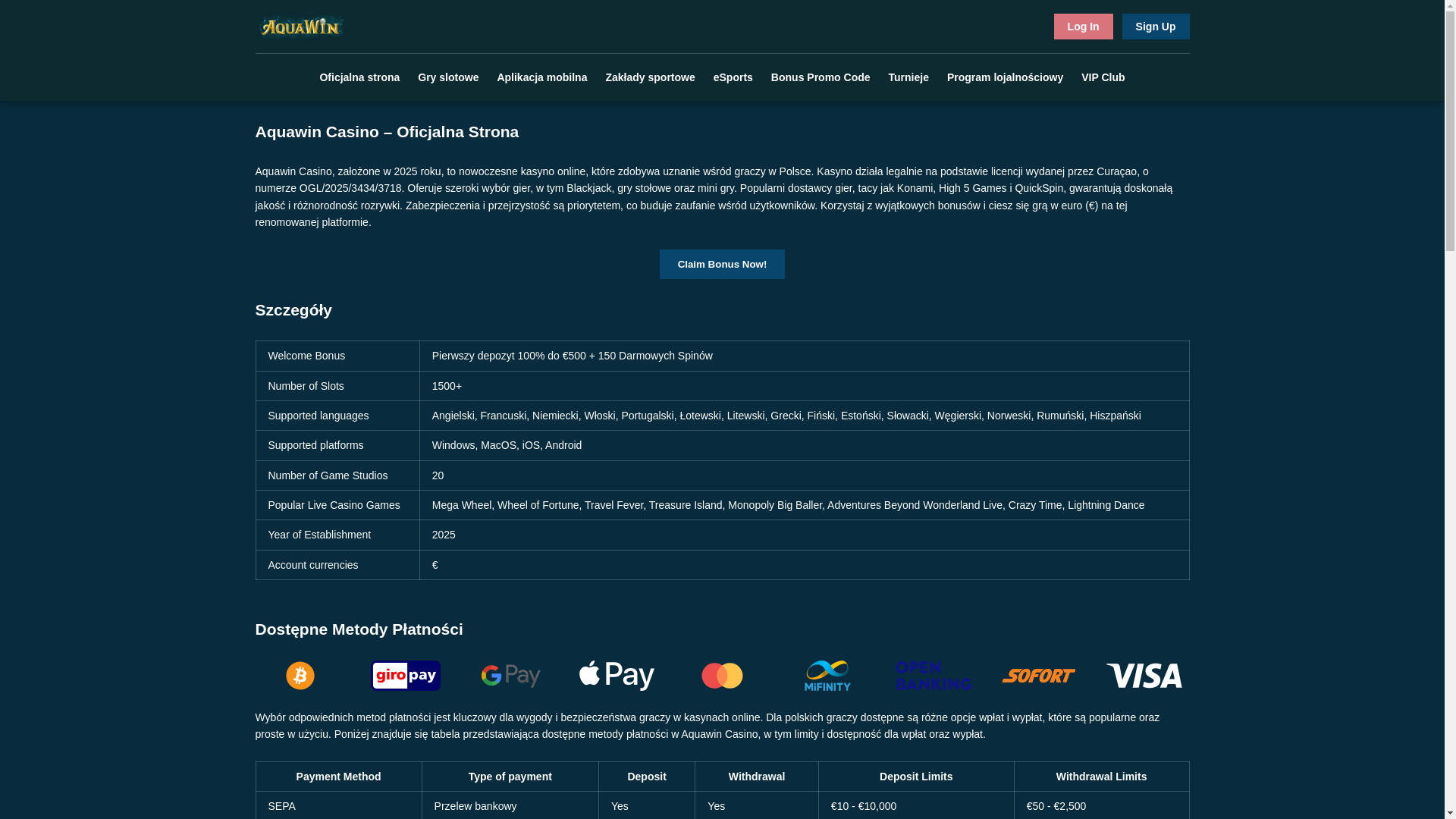 website screenshot of https://aquawin-pl.pages.dev/
