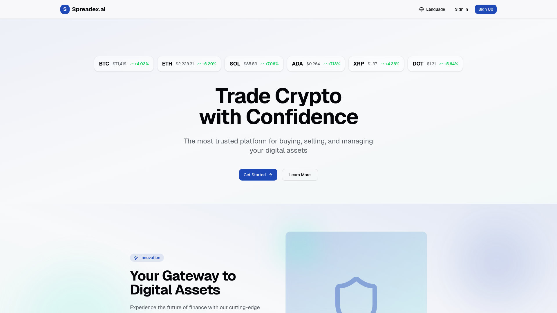 website screenshot of https://lse-webtrader.ai