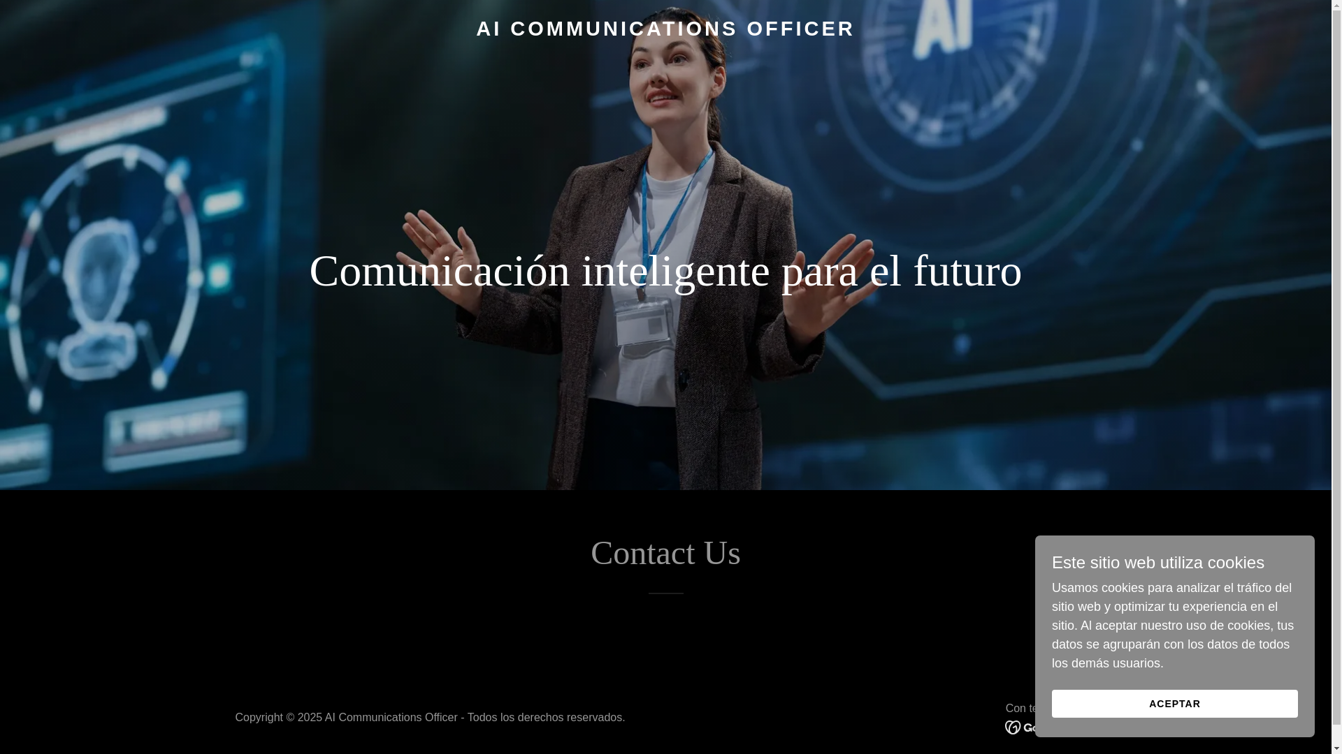 website screenshot of https://aicommunicationsofficer.com/
