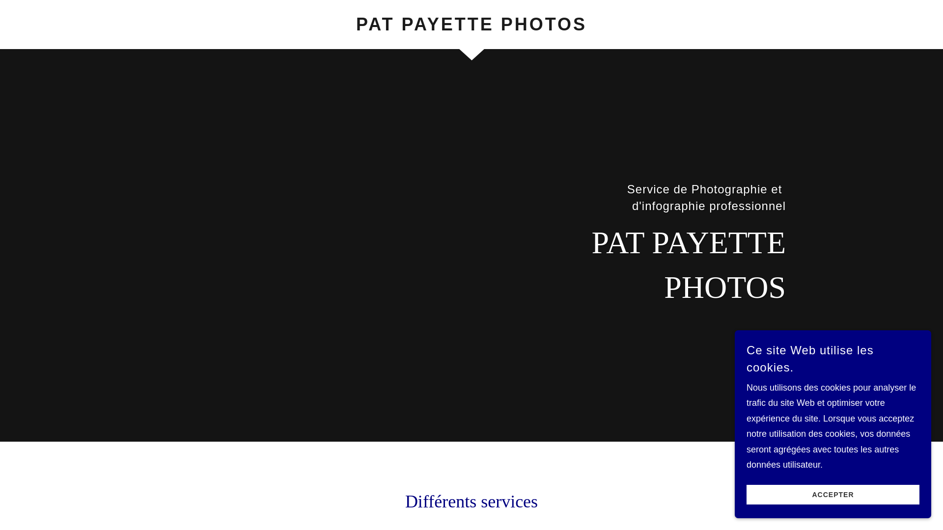 website screenshot of https://patpayettephotos.com/