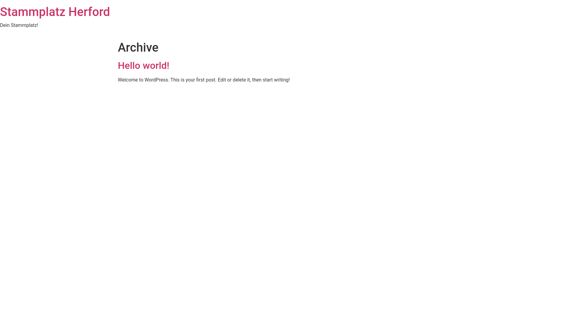 website screenshot of https://stammplatz-hf.de/