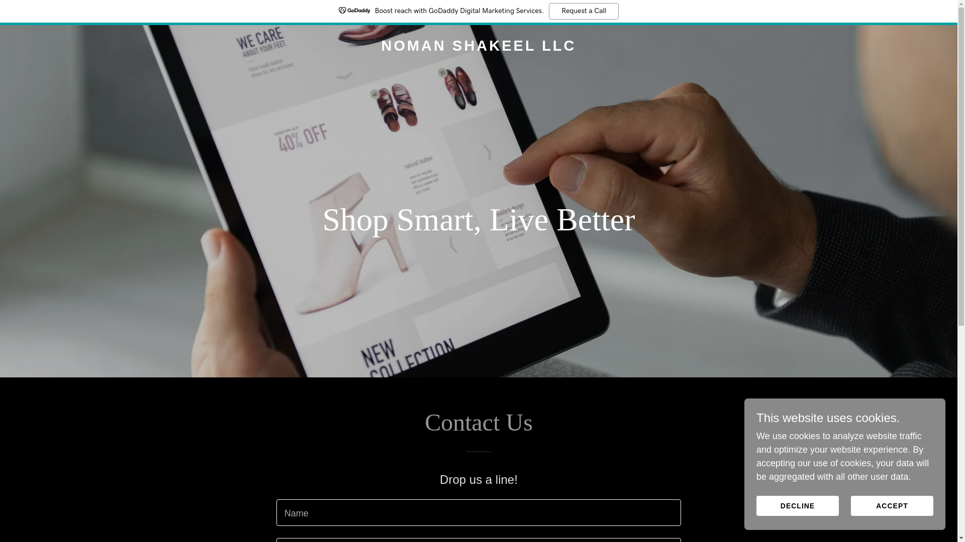 website screenshot of https://nomanshakeelllc.com/