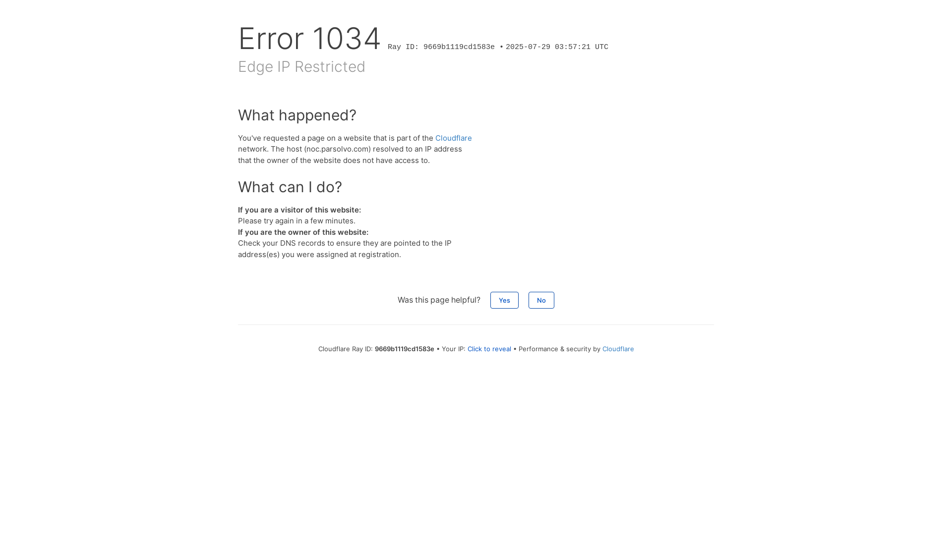 website screenshot of https://noc.parsolvo.com/