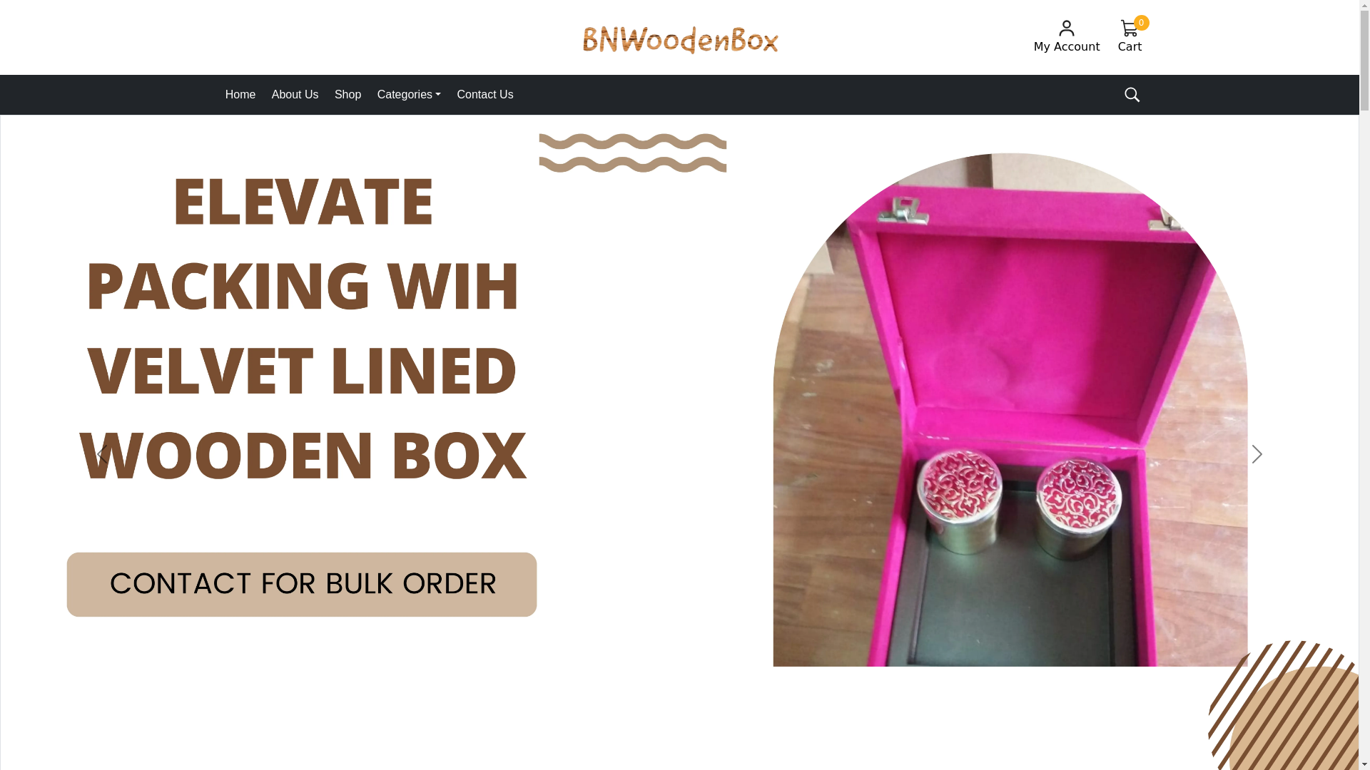website screenshot of https://bnwoodenbox.com/
