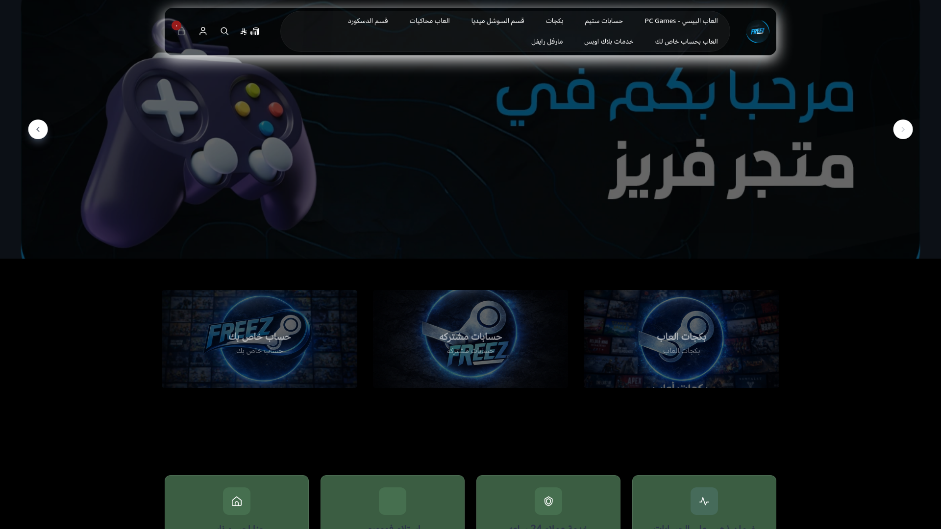 website screenshot of https://freez-stor.com