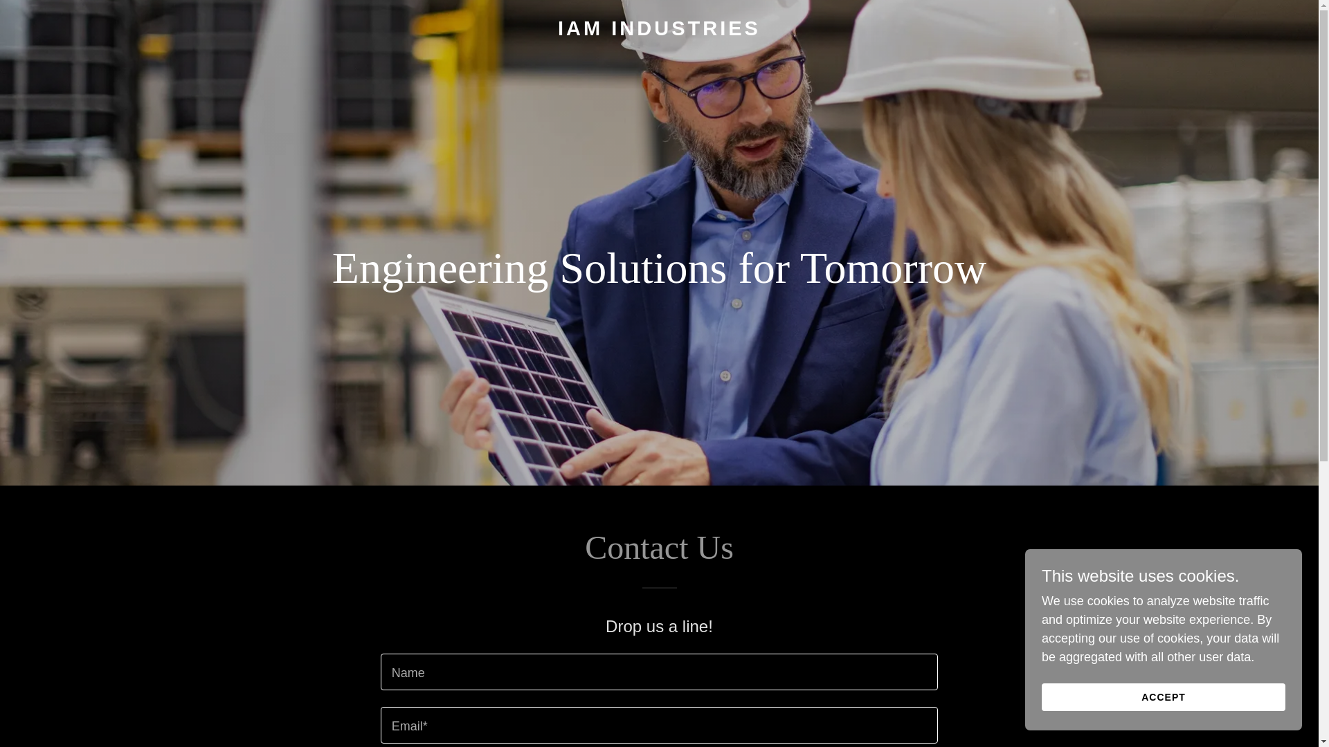 website screenshot of https://iamindustries.org/