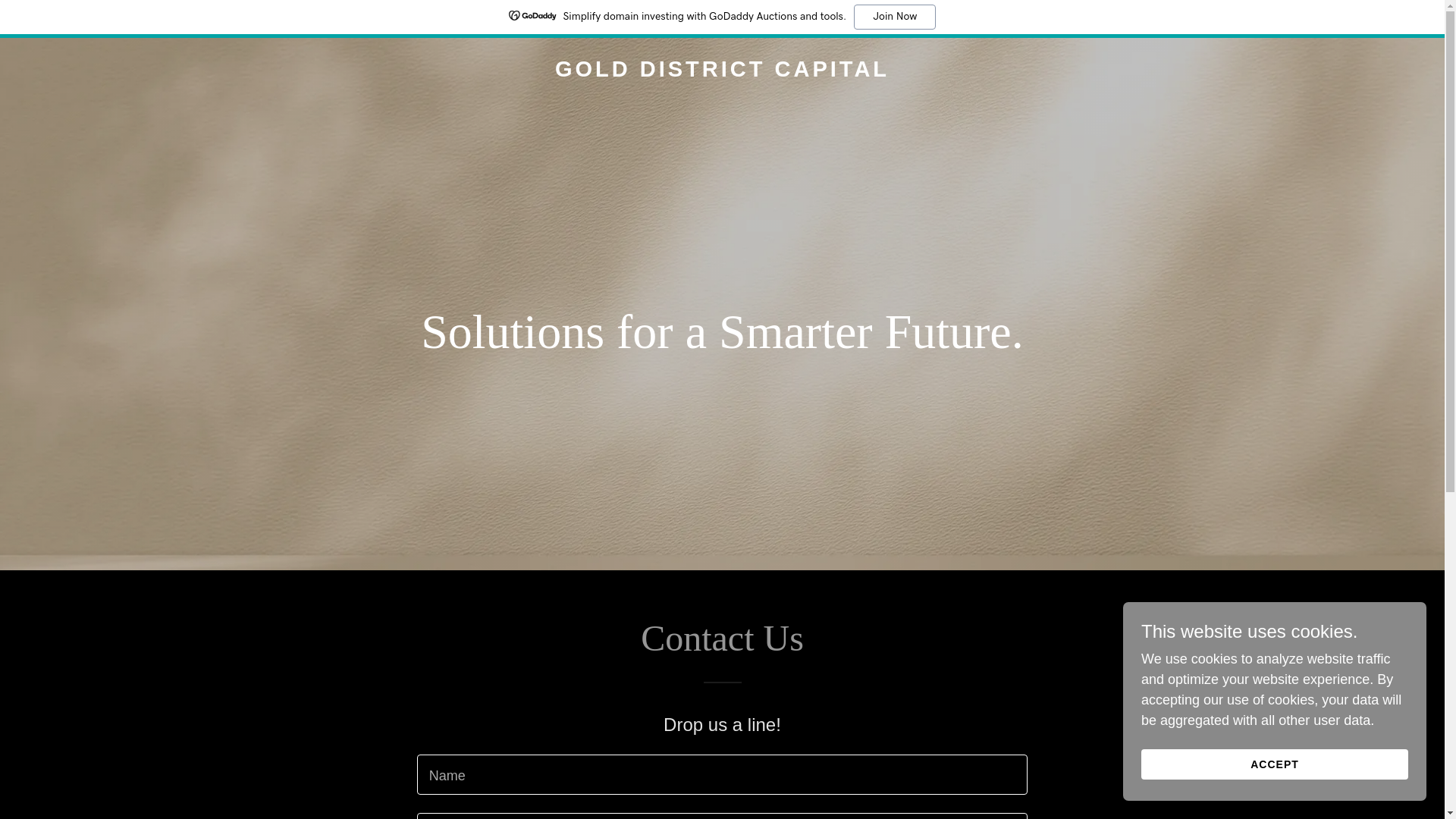 website screenshot of https://golddistrictcapital.com/
