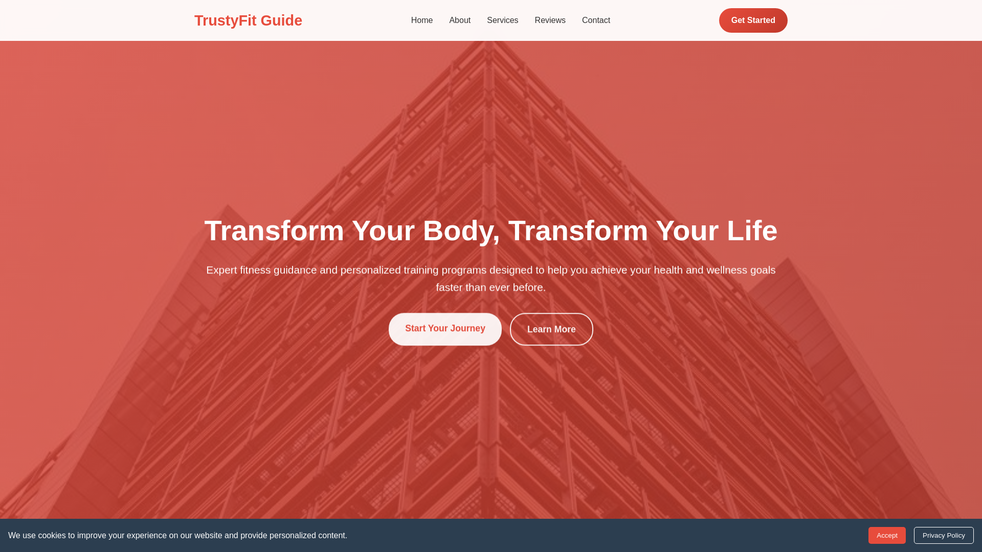 website screenshot of https://trustyfitguide.xyz/