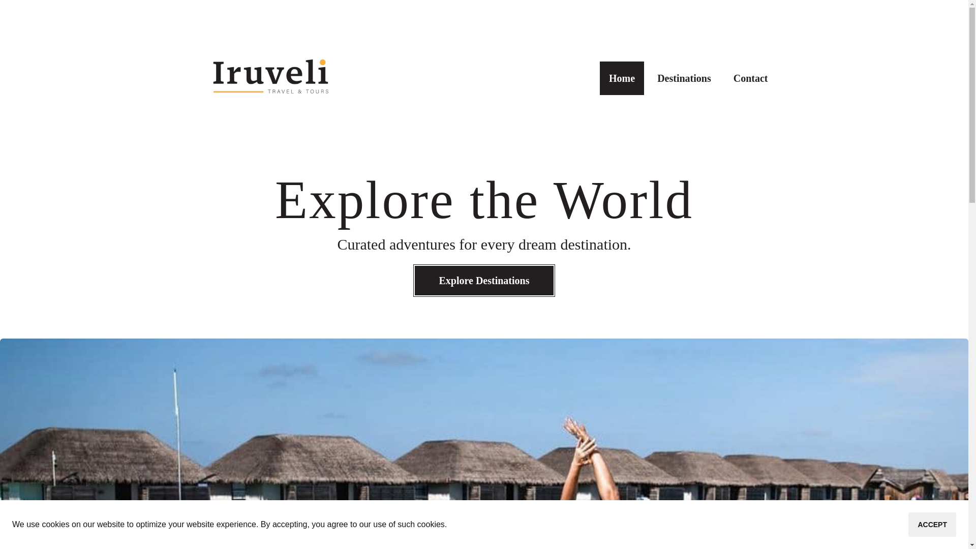 website screenshot of https://iruvelitravel.com/