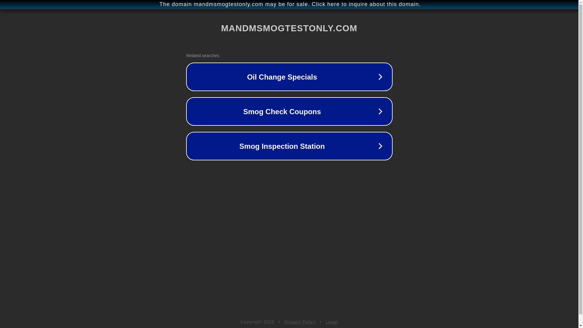 website screenshot of https://mandmsmogtestonly.com/