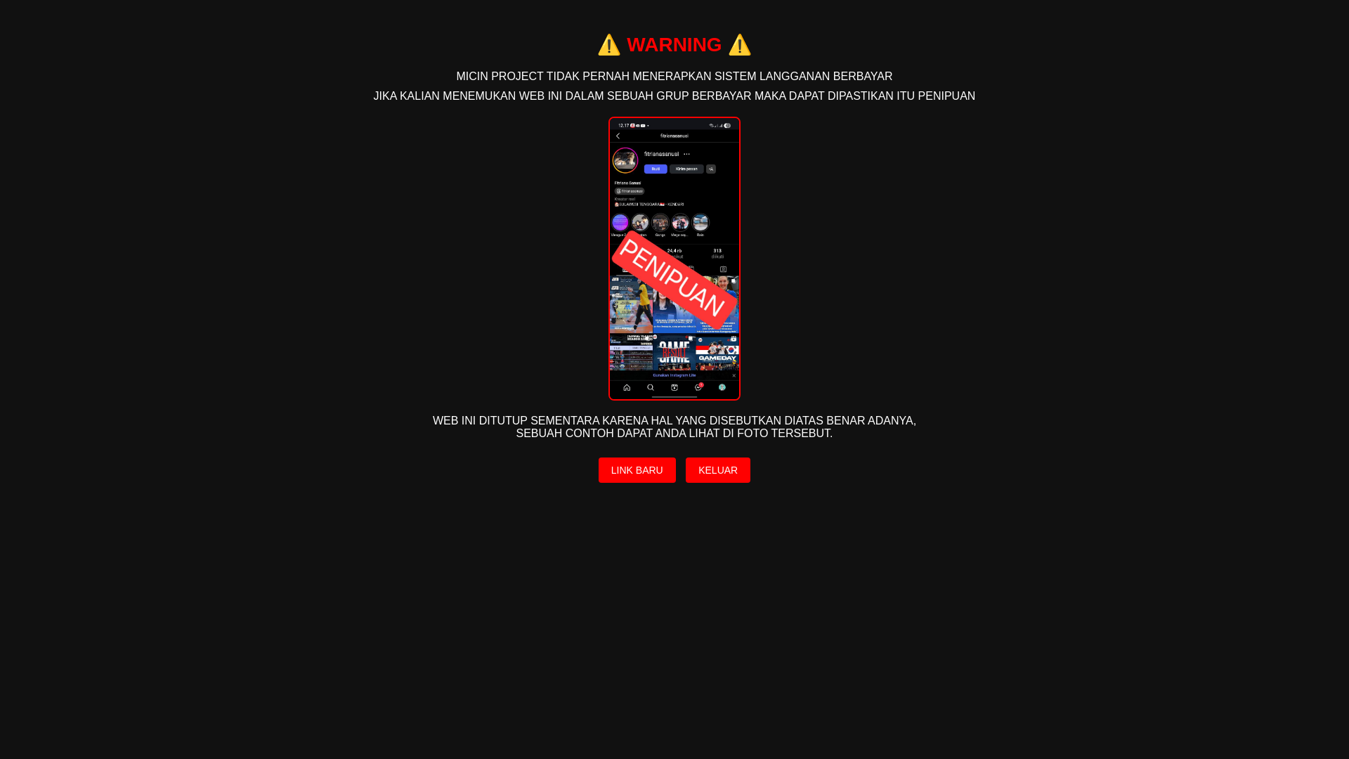 website screenshot of https://warning-661.pages.dev/