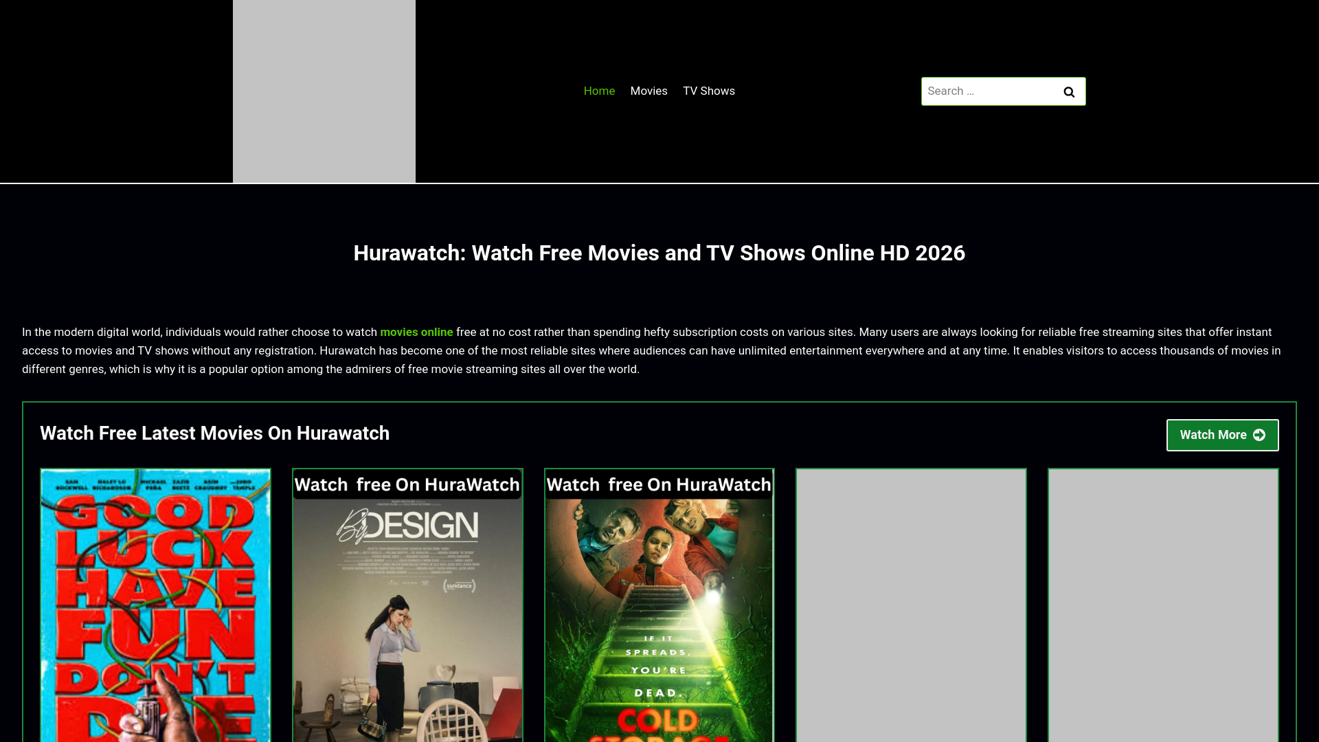 website screenshot of https://hurawatches.com/