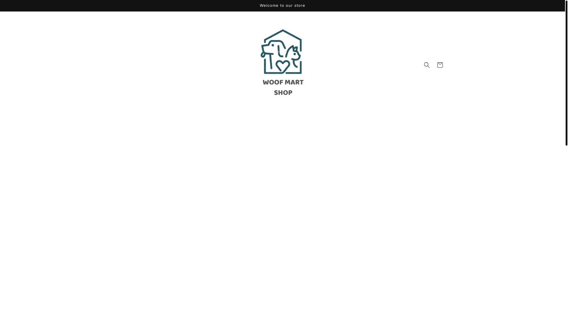 website screenshot of https://woofmartpet.store/