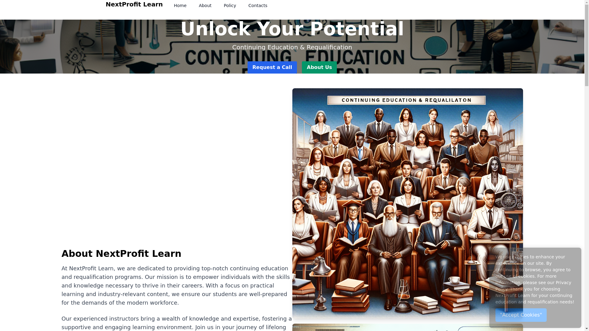 website screenshot of https://nextprofitlearn.com/