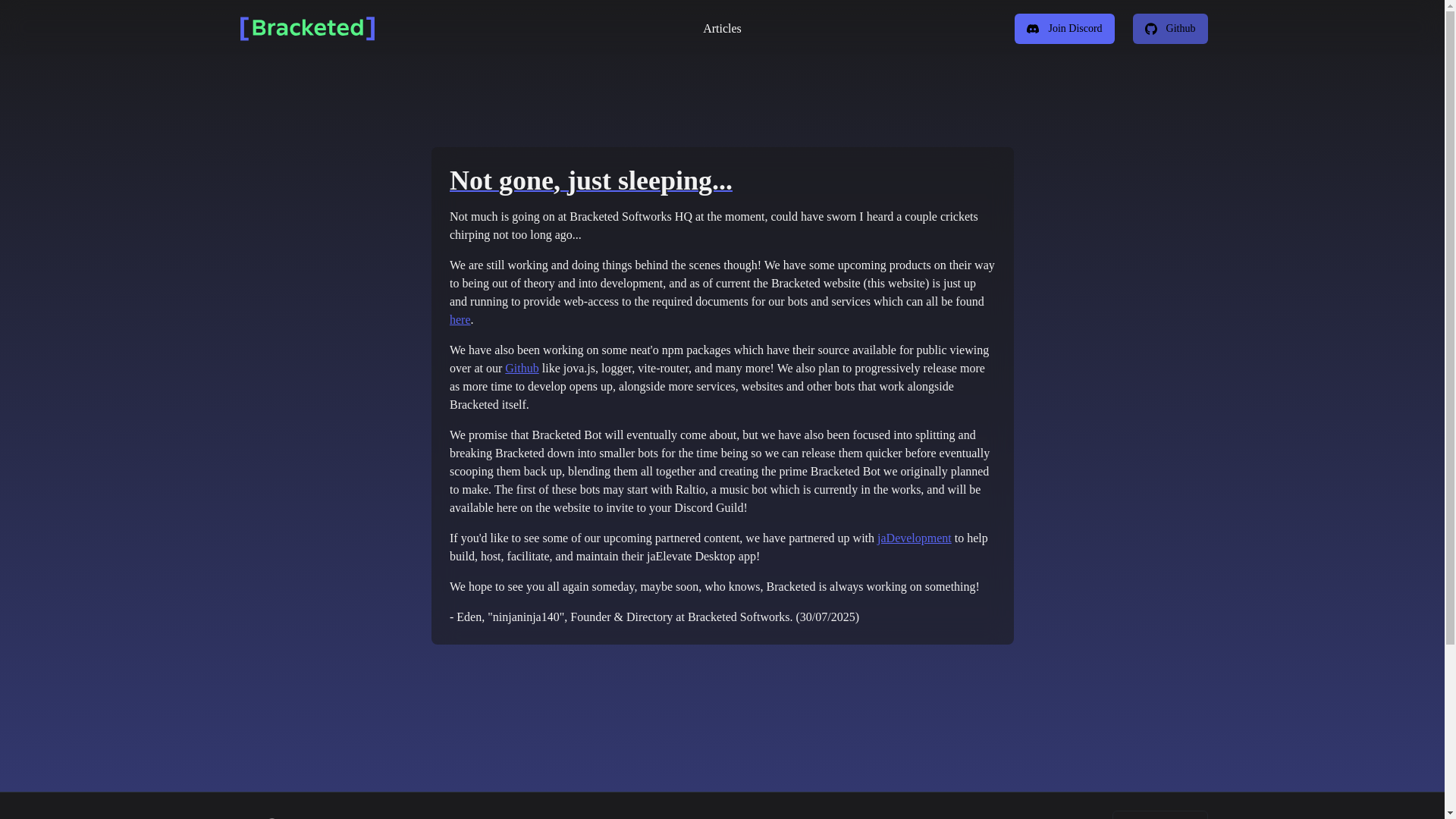 website screenshot of https://bracketed.pages.dev/