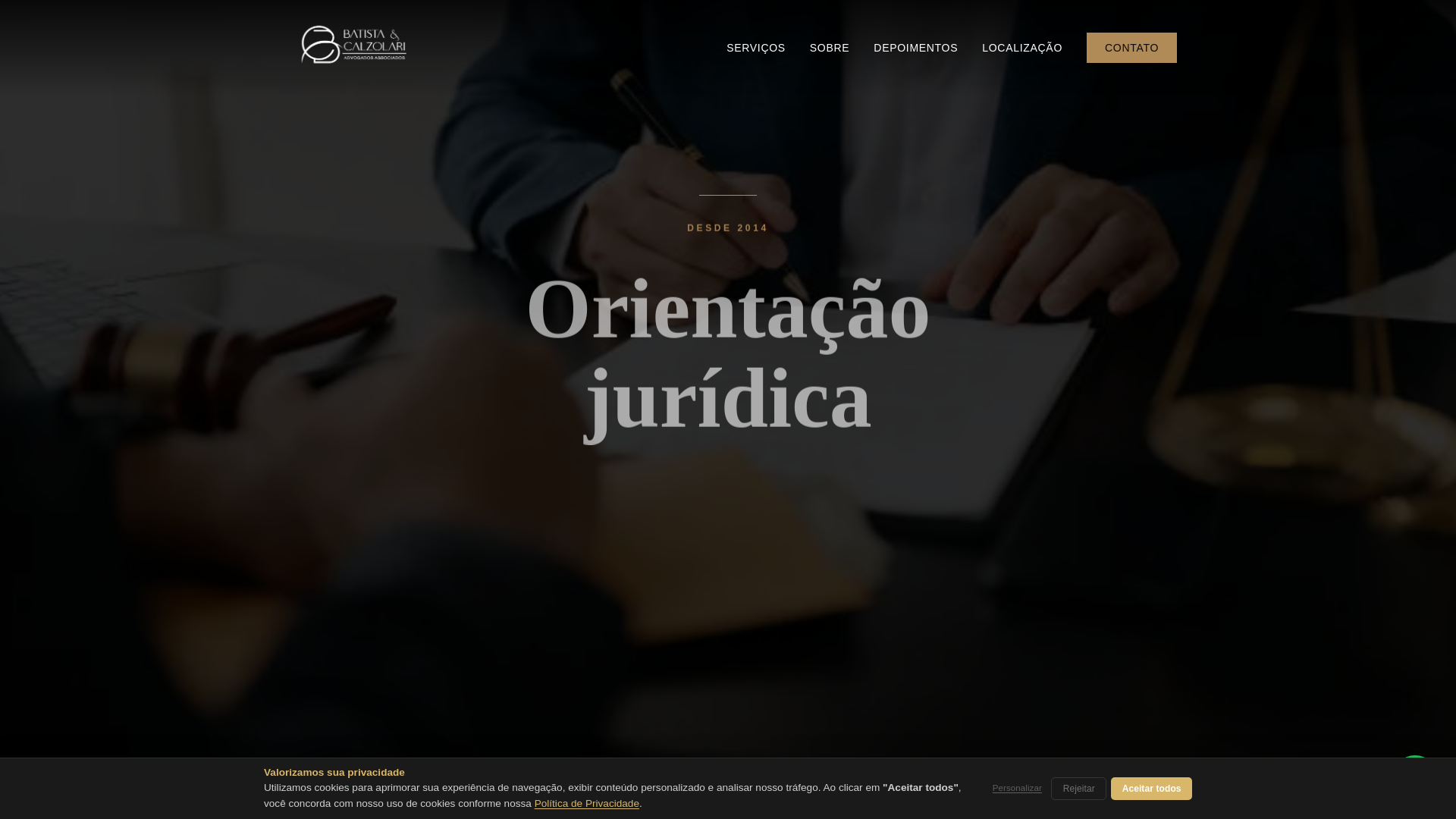 website screenshot of https://lp-batista-e-calzolari.pages.dev/