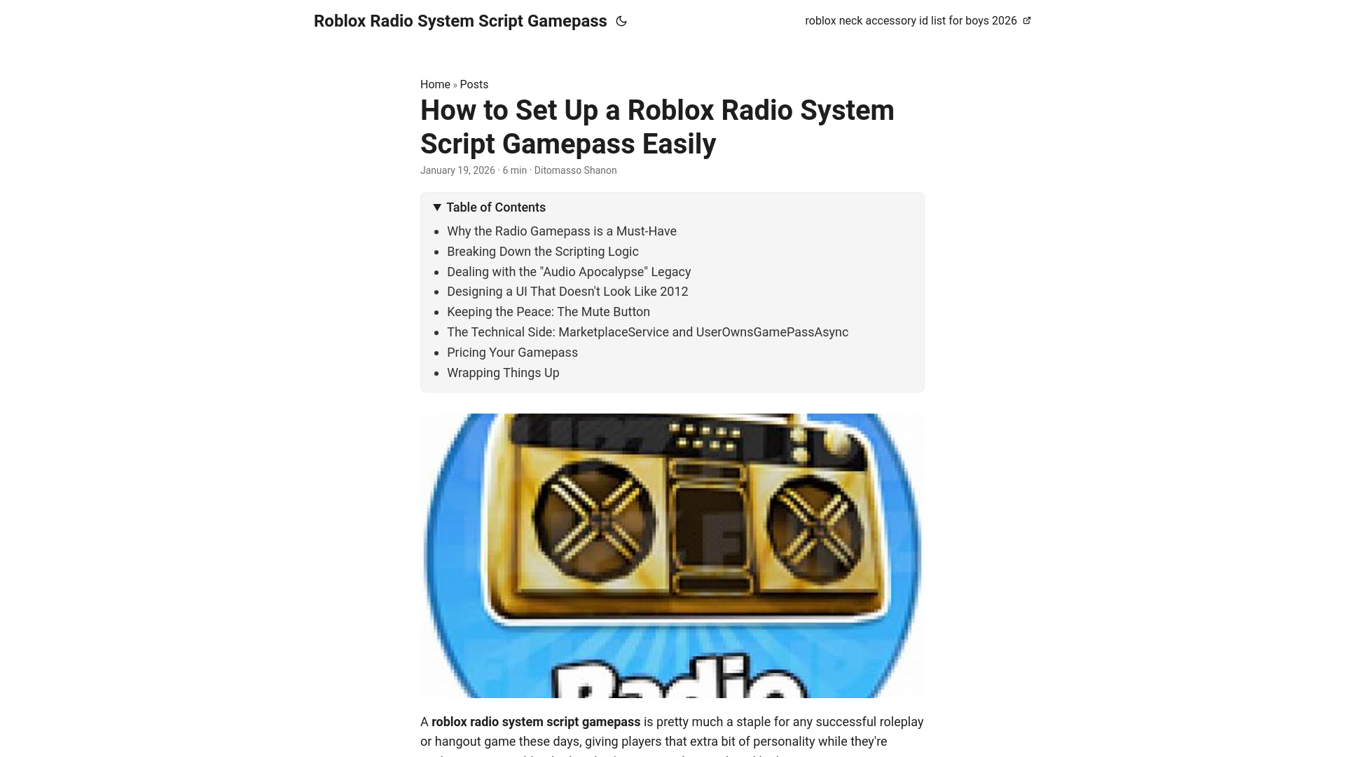 website screenshot of https://robloxradiosystemscriptgamepass.pages.dev/