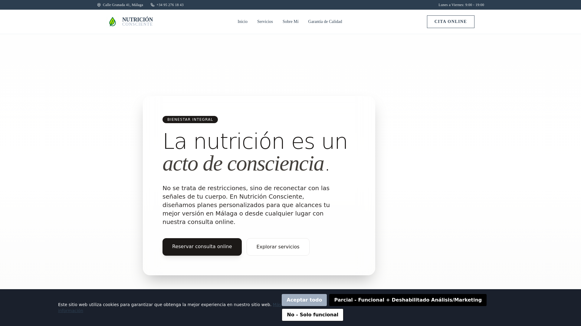 website screenshot of https://nutriciononscienteessr.info