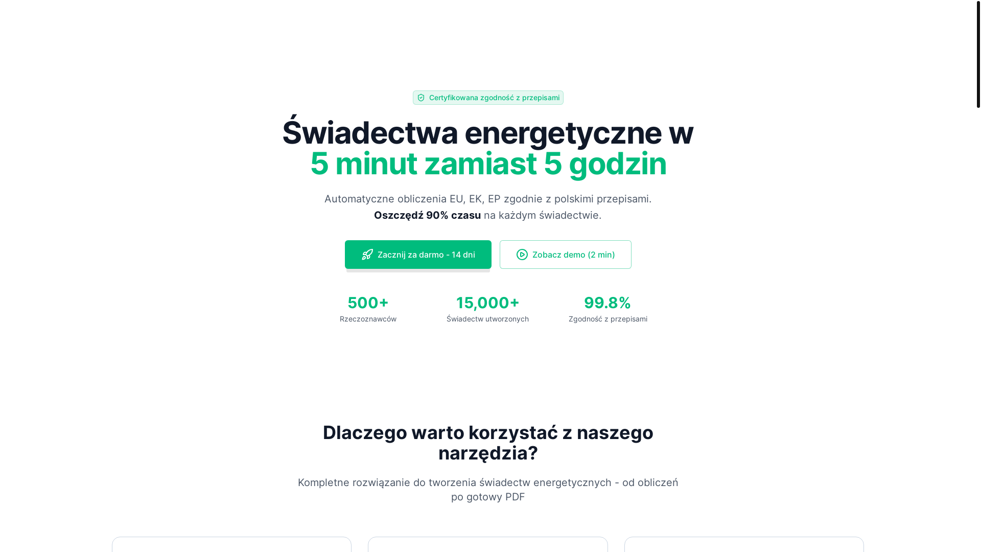 website screenshot of https://bier-to-swiadectwo.pages.dev/