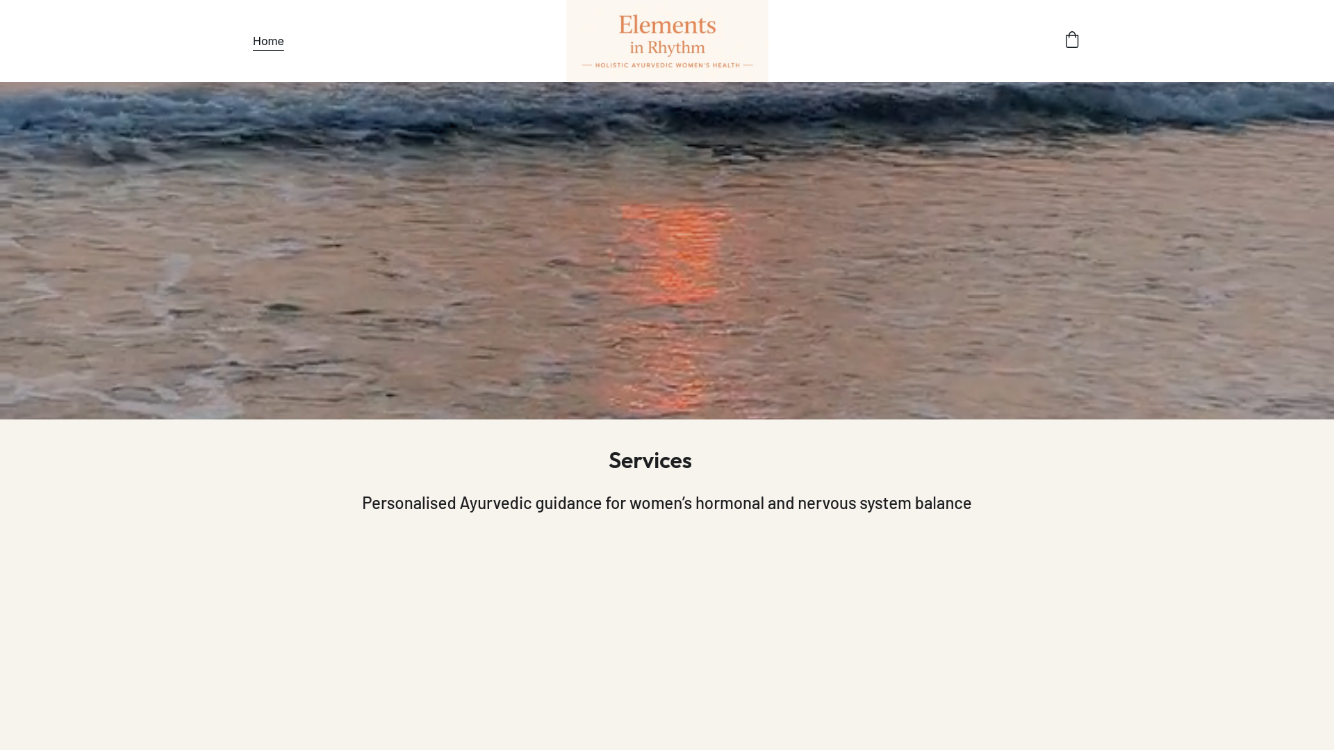 website screenshot of https://elementsinrhythm.com/