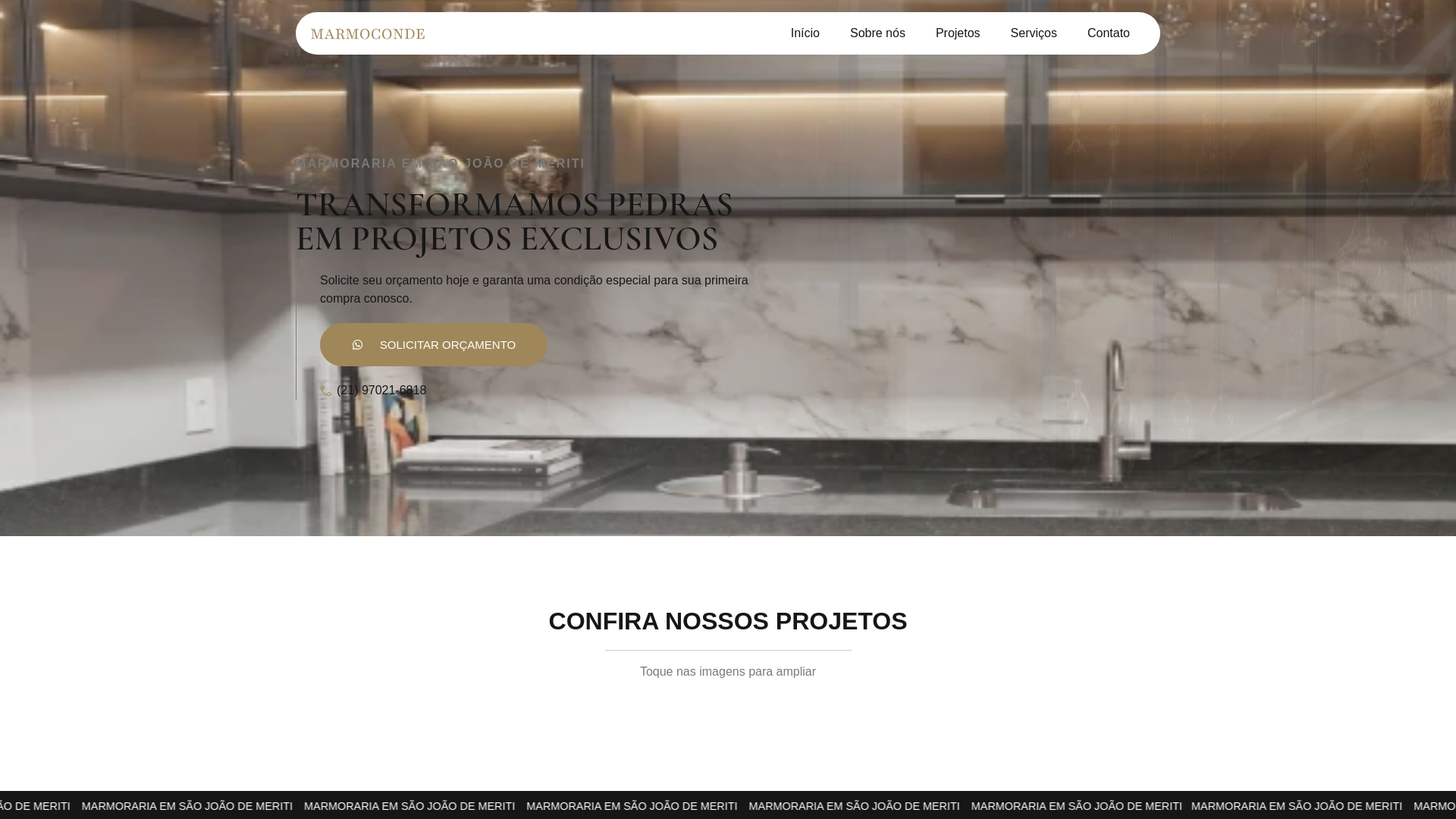website screenshot of https://marmoconde.com/