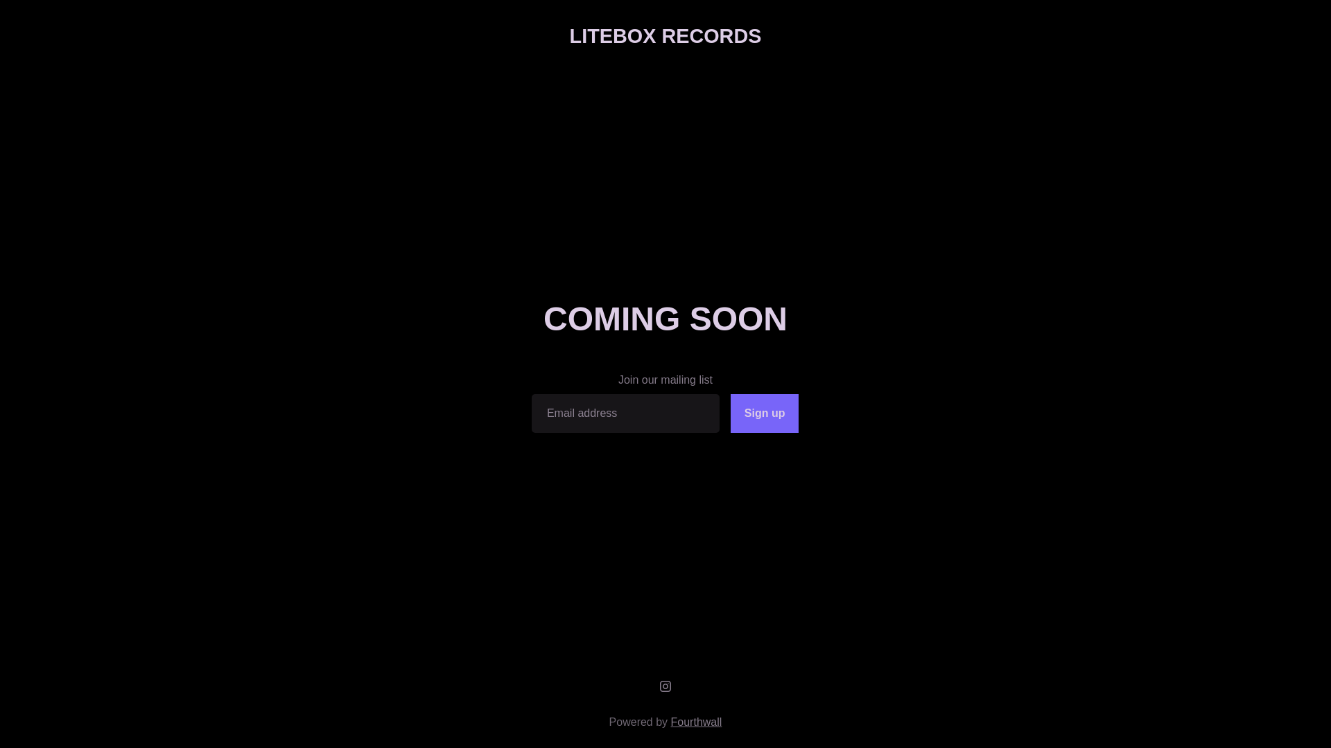 website screenshot of https://liteboxrecords.com/