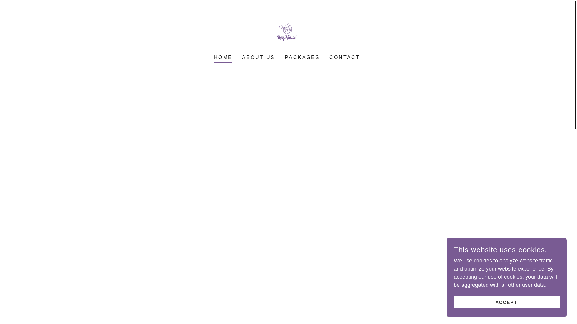 website screenshot of https://heyabue.com/