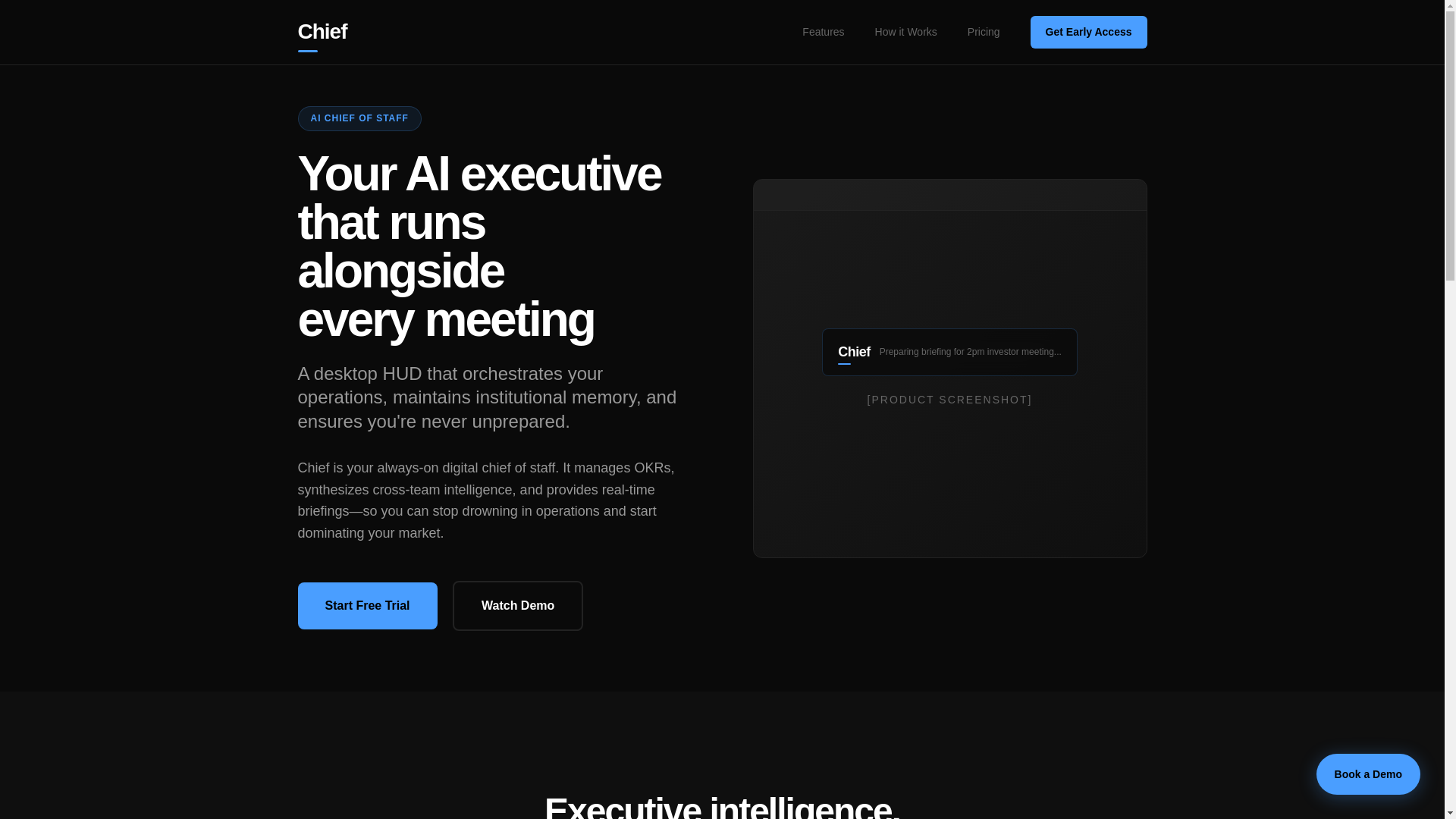 website screenshot of https://chief-landing-page.pages.dev/