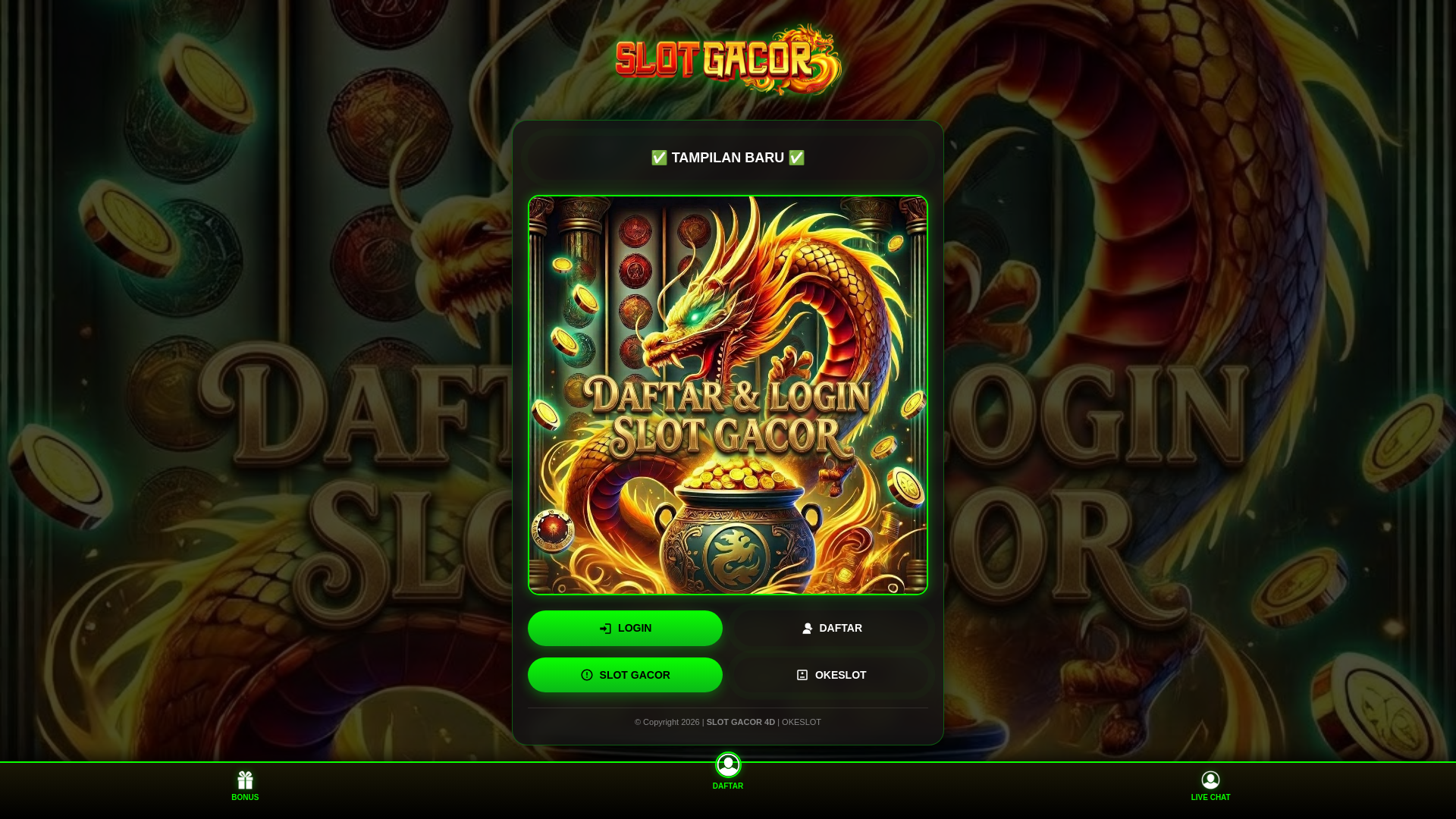 website screenshot of https://alfos7atours-okeslot-login.pages.dev/