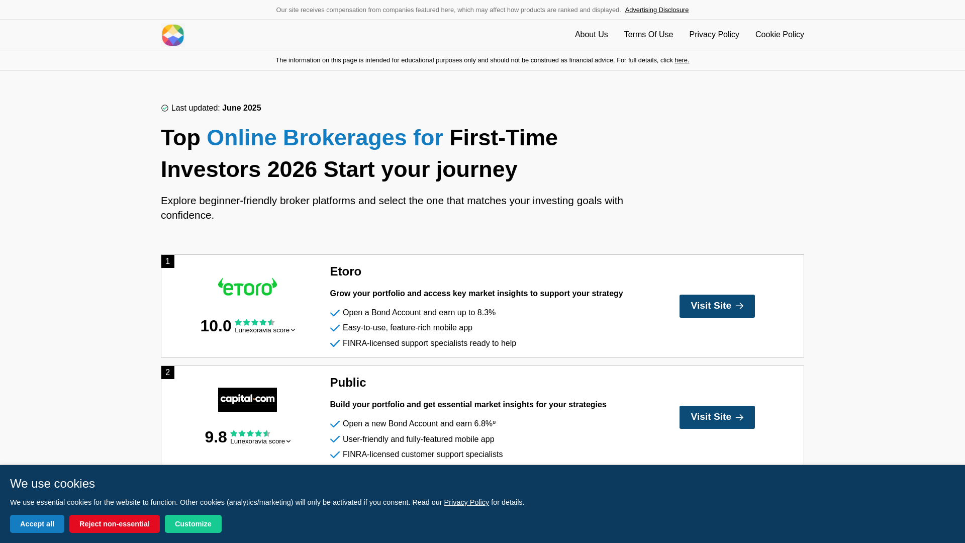 website screenshot of https://lunexoravia.world/