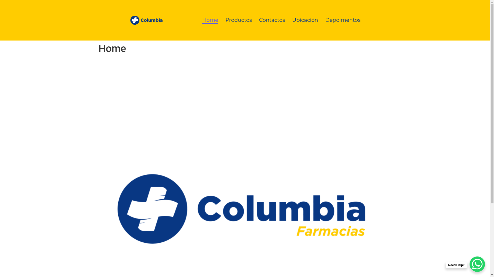 website screenshot of https://columbiafarmacias.com/