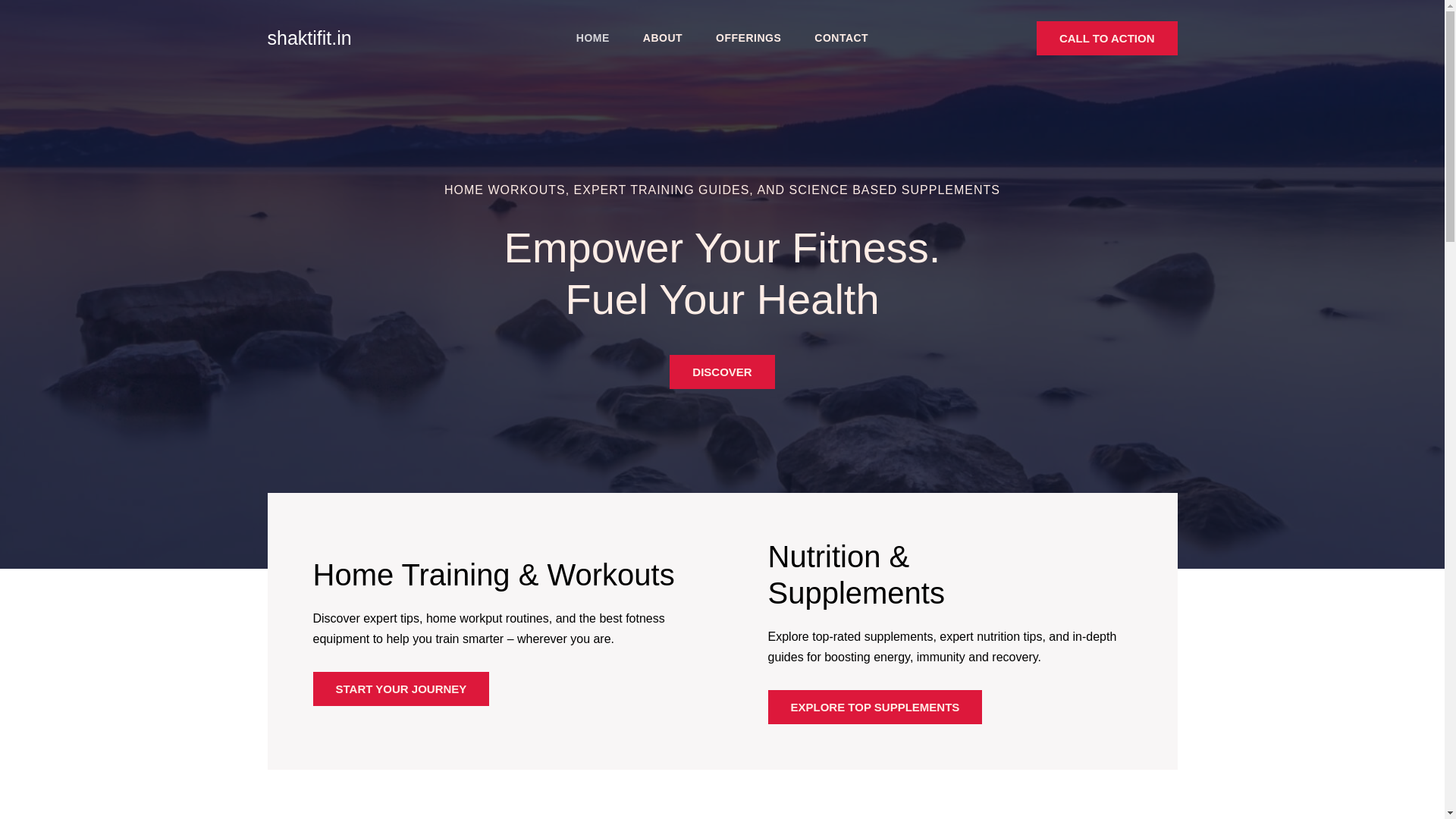 website screenshot of https://shaktifit.in/