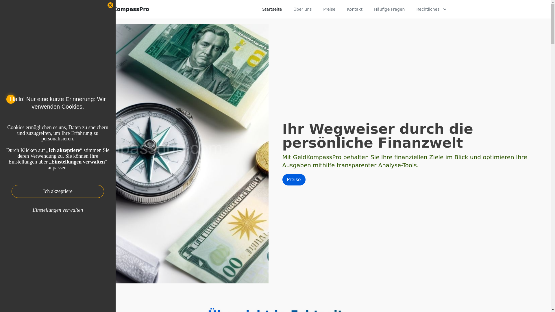 website screenshot of https://geldkompasshub.com/