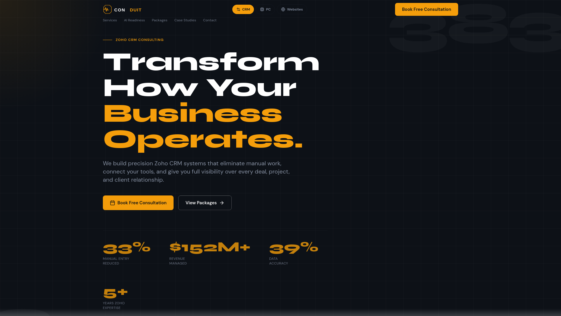 website screenshot of https://conduitsystems.org/