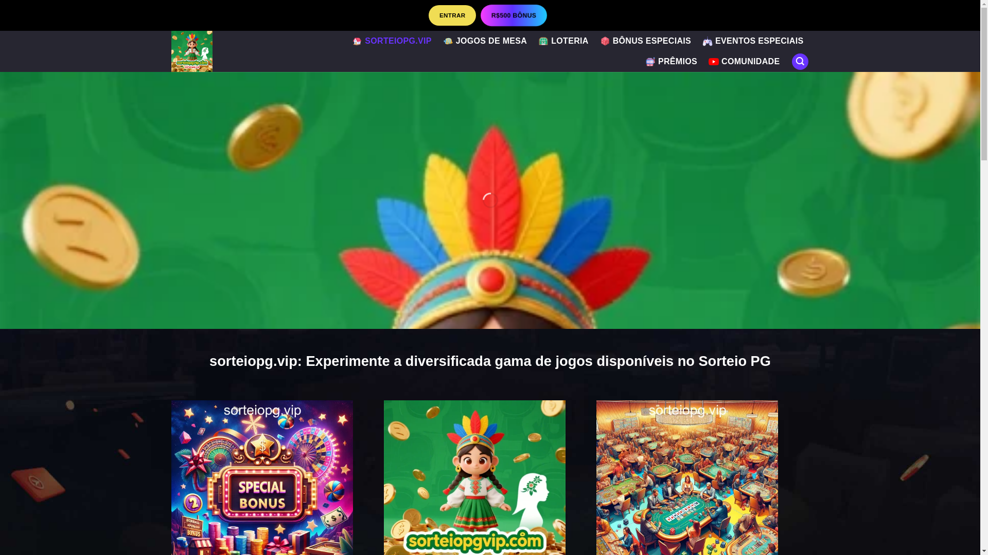 website screenshot of https://sorteiopgvip.com/