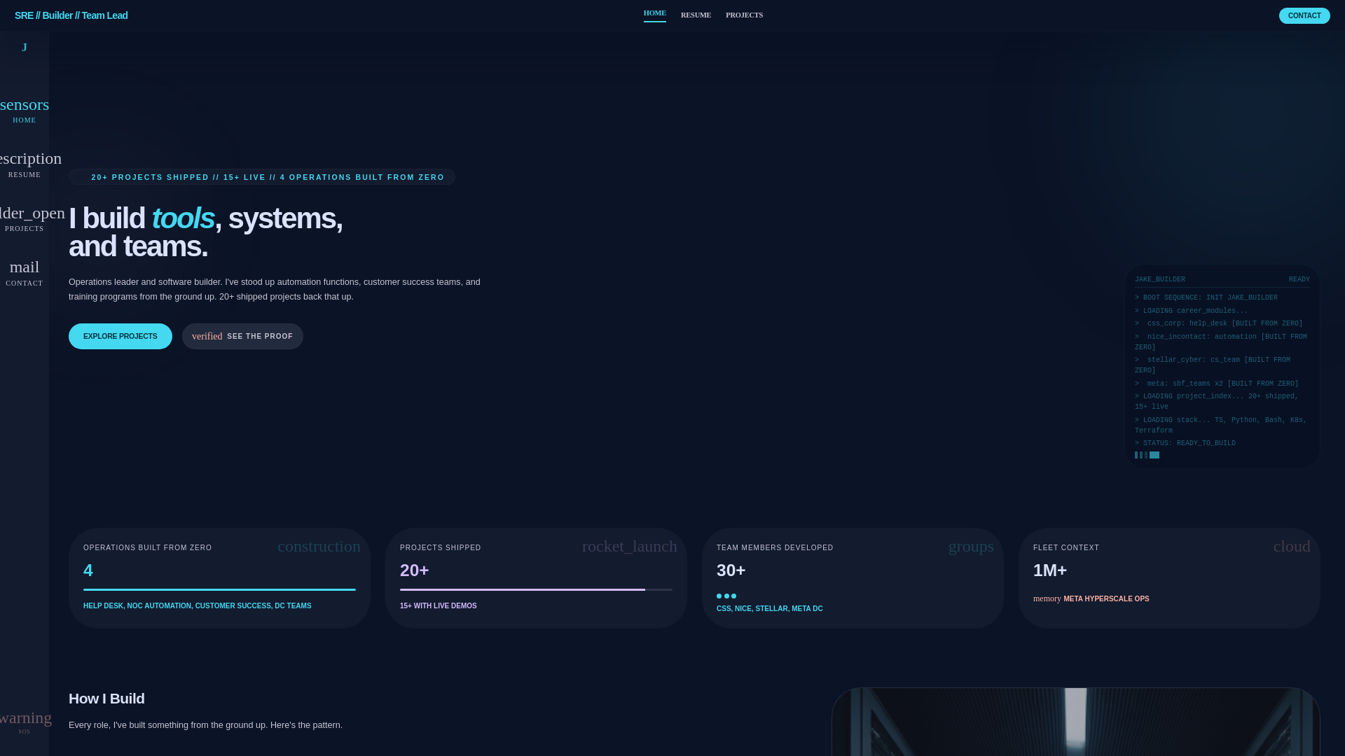 website screenshot of https://jakebuildsfunthings.com/