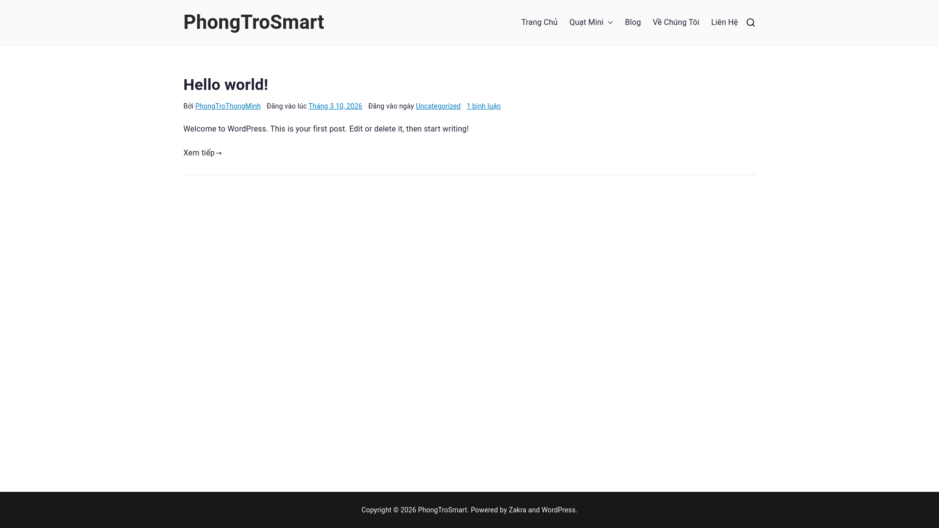website screenshot of https://phongtrosmart.com/