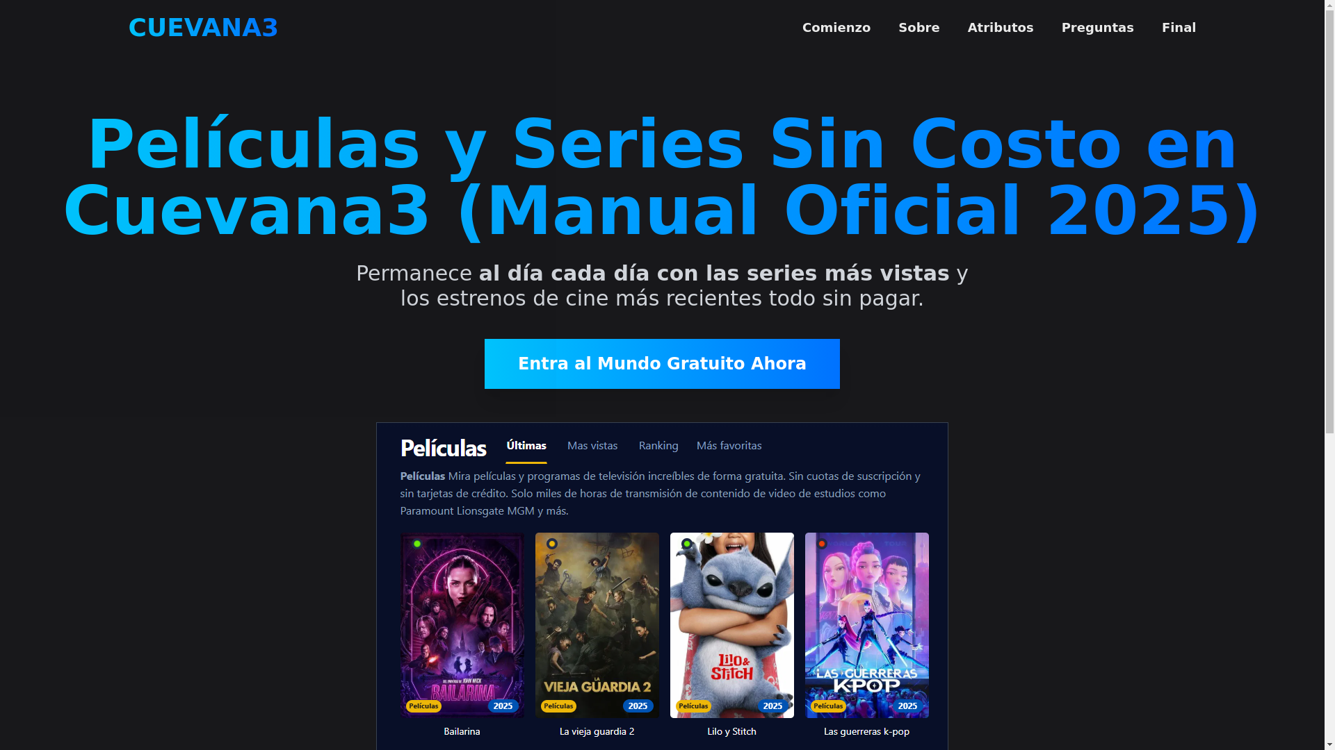 website screenshot of https://cuevana3-3qt7.pages.dev/