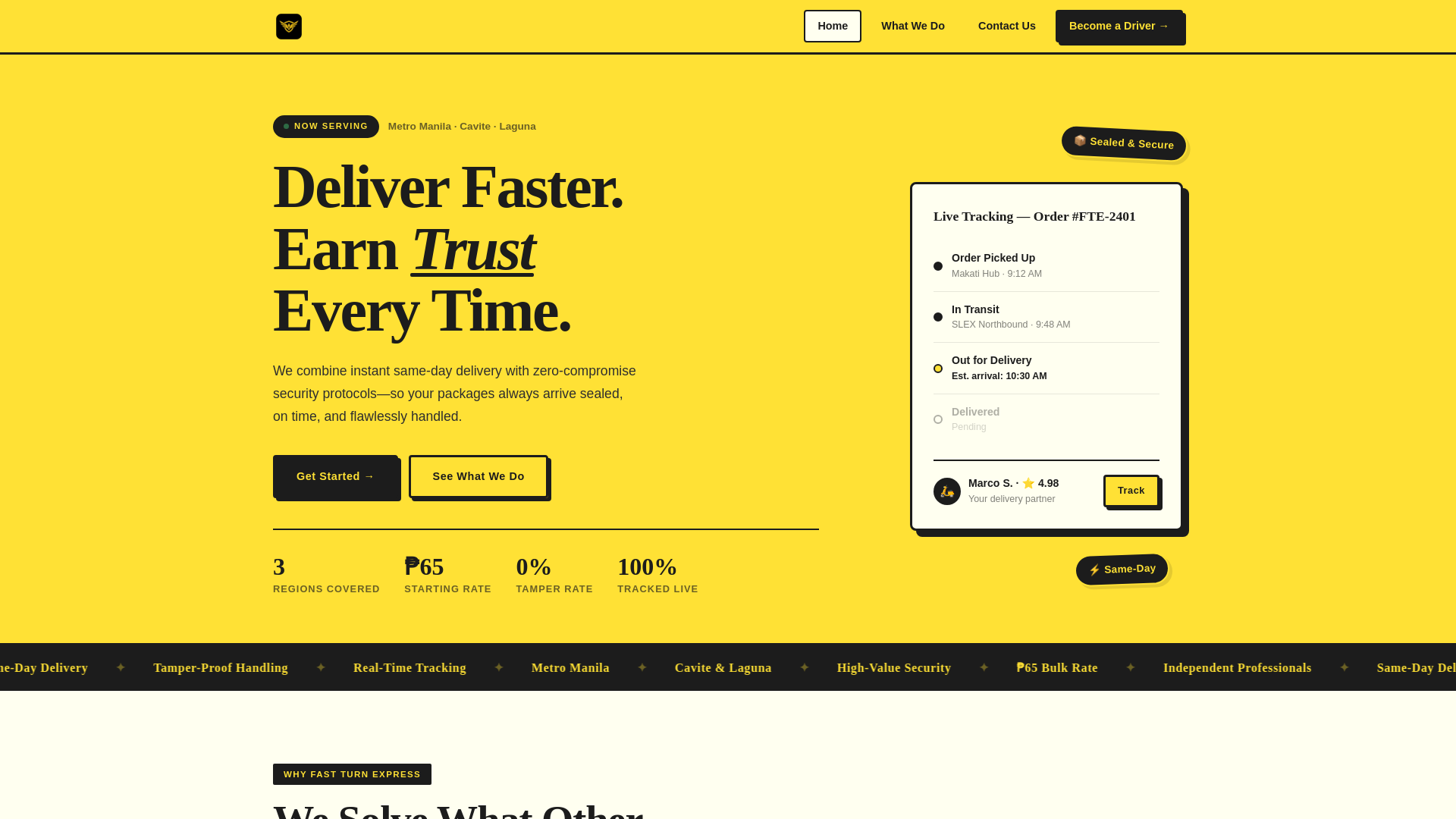 website screenshot of https://fasturn-express.pages.dev/