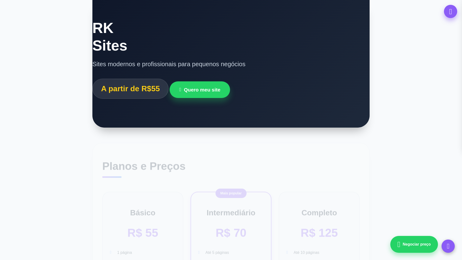website screenshot of https://rksites.pages.dev/