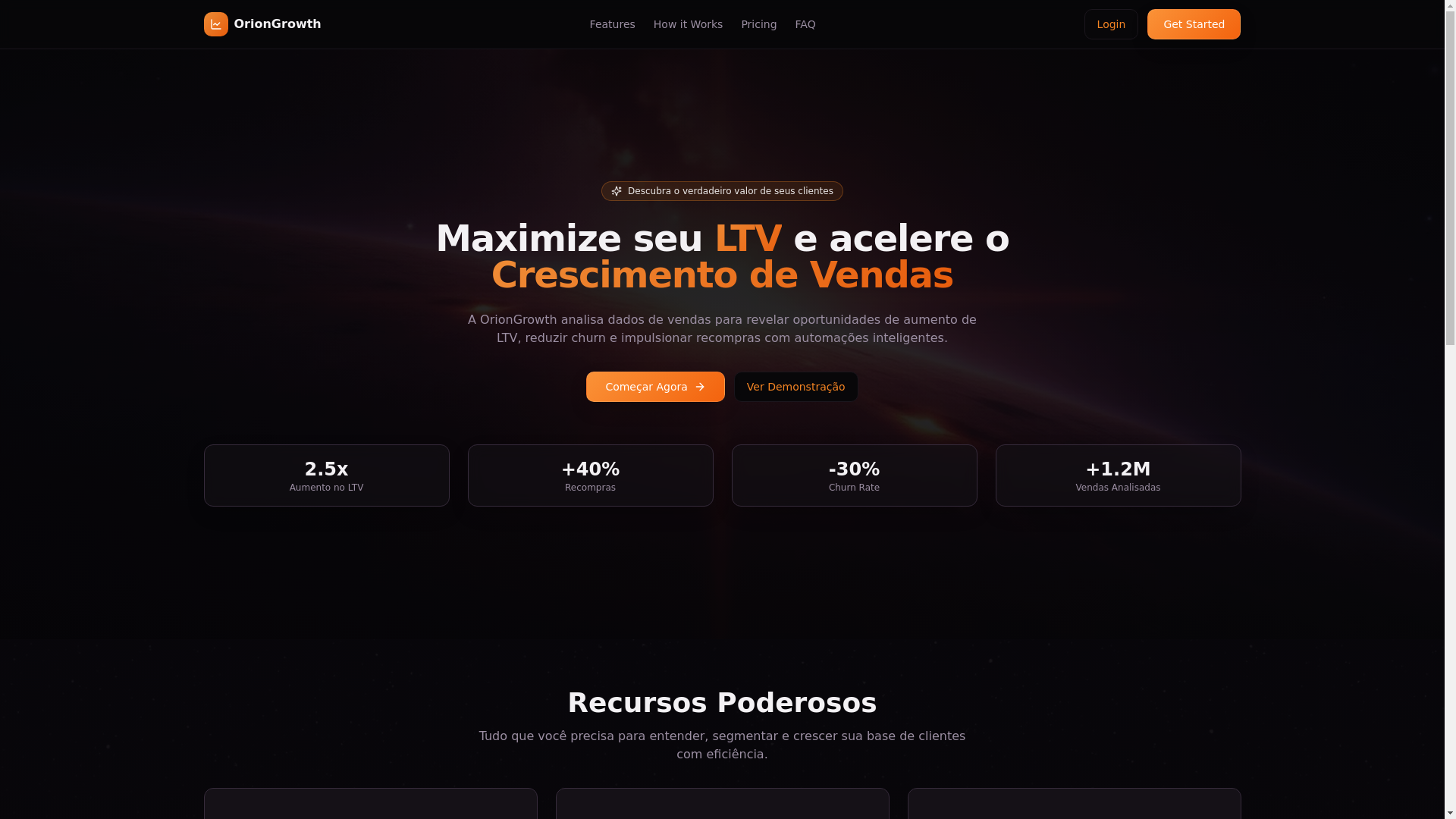 website screenshot of https://oriongrowth.com.br/